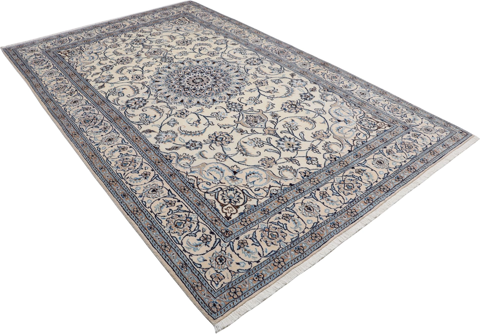 Hand-Knotted Nain Persian Rug, 196 × 306 cm, Wool - Image 4