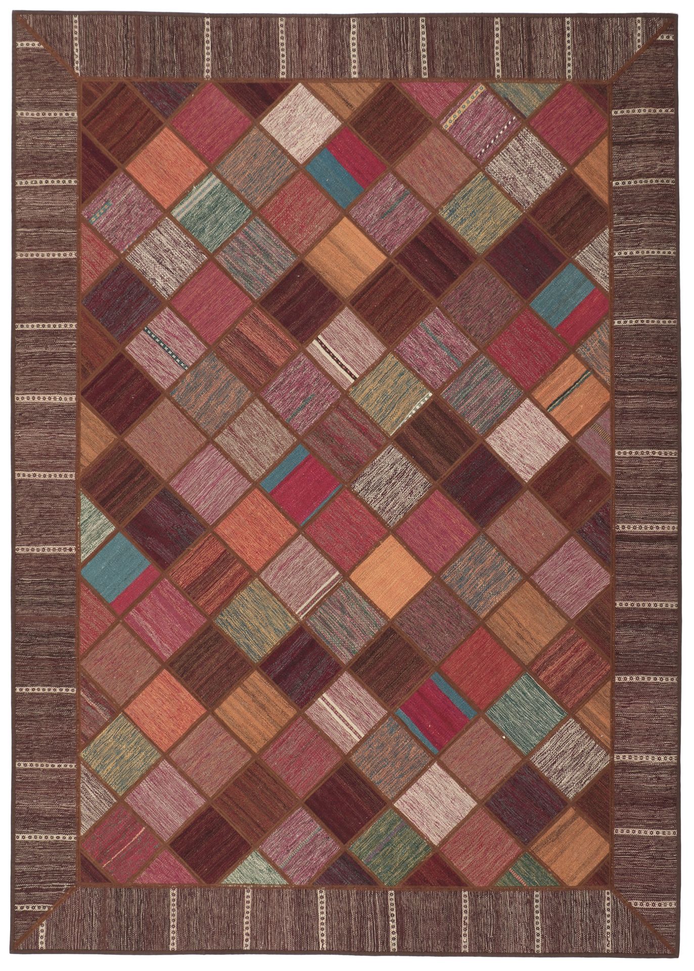Hand-Woven Kilim Persian Rug, 210 × 295 cm, Wool