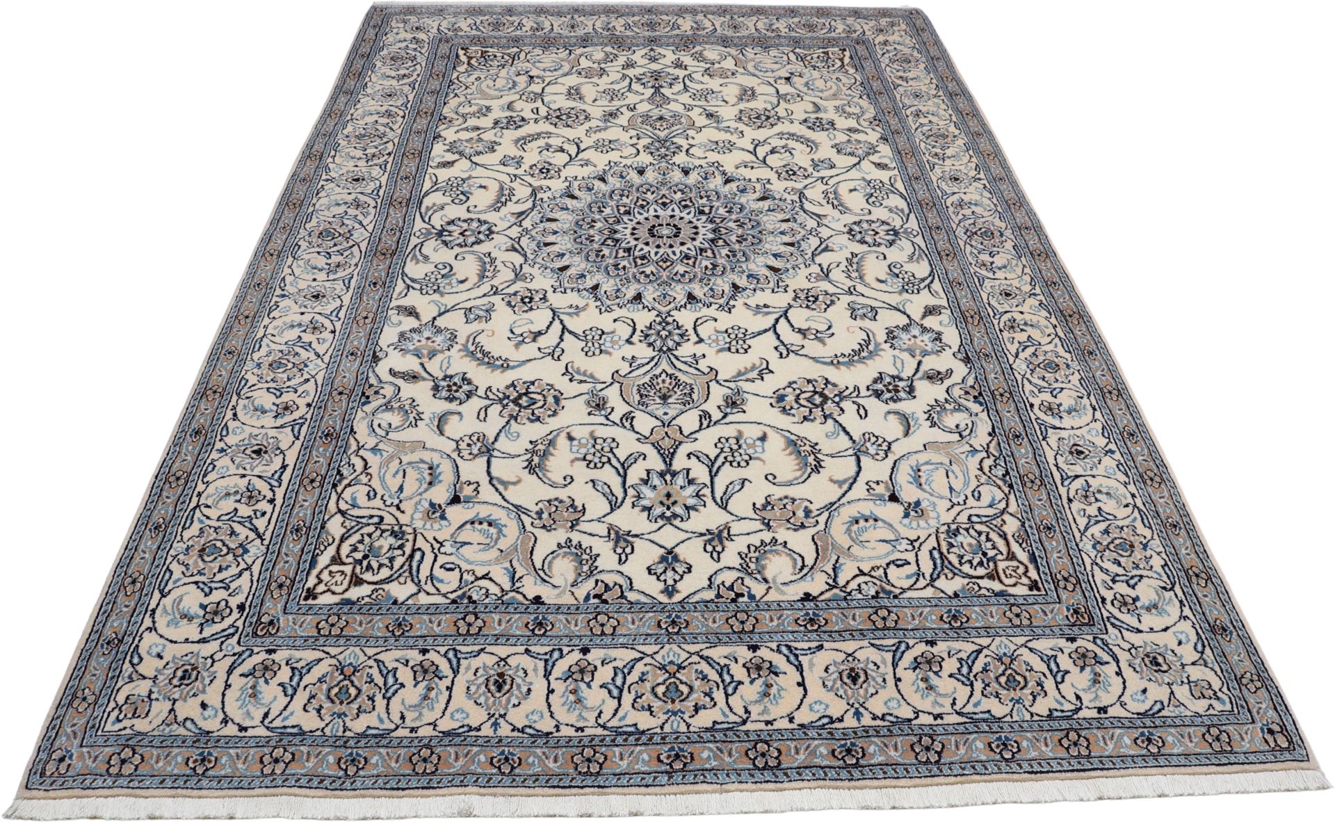 Hand-Knotted Nain Persian Rug, 196 × 306 cm, Wool - Image 8
