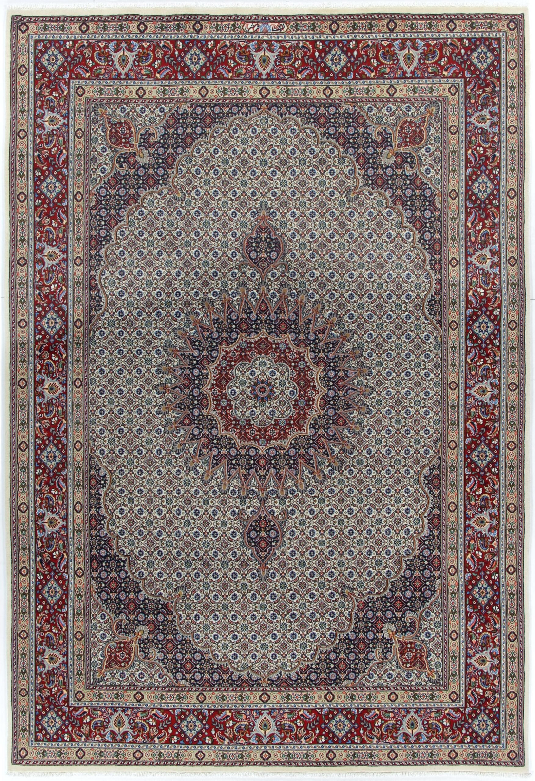 Wool Moud Persian Rug 197 × 295 cm, hand-knotted