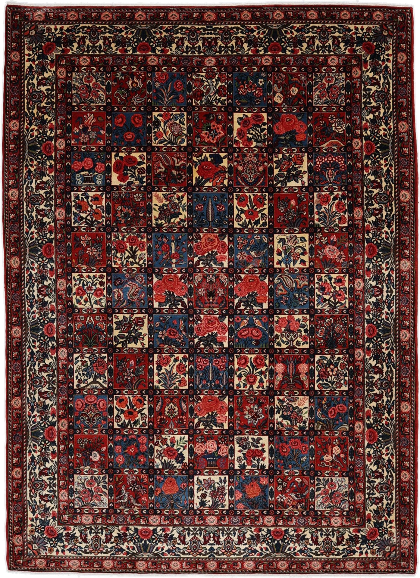 Hand-Knotted Bakhtiari Persian Rug, 210 × 295 cm, Wool