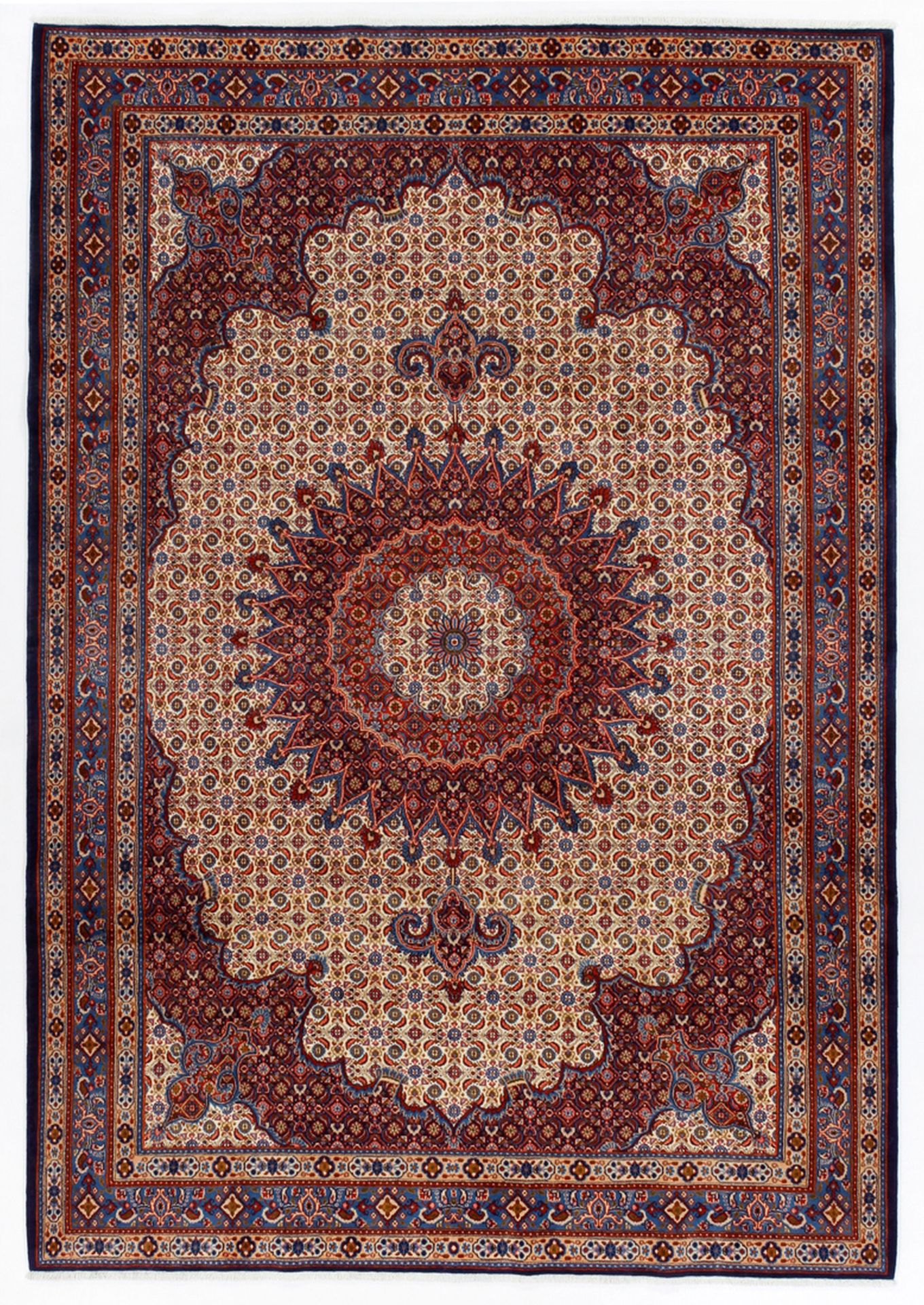 Moud Persian Rug 205 × 297 cm in Wool, hand-knotted