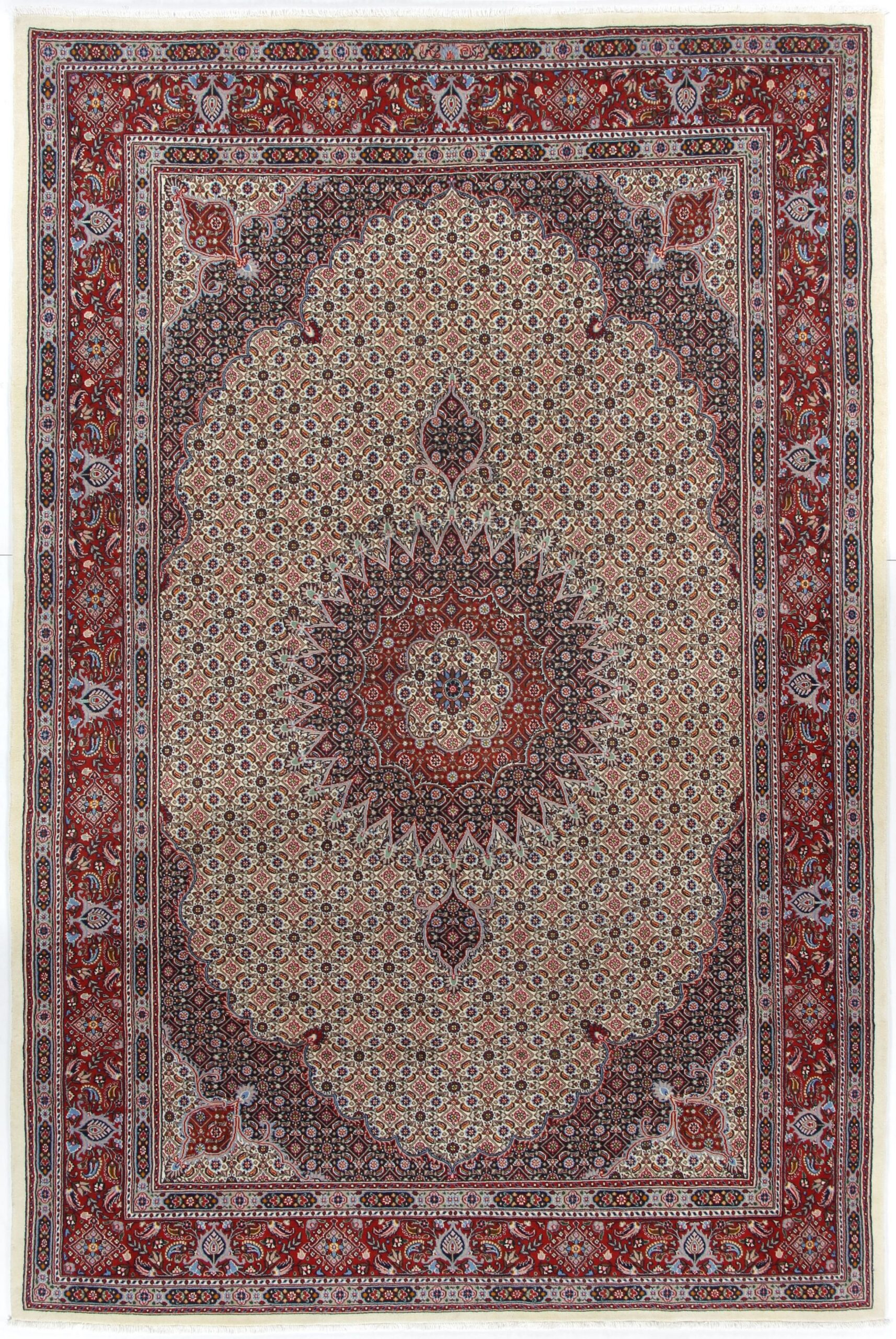 Wool Moud Persian Rug 202 × 305 cm, hand-knotted