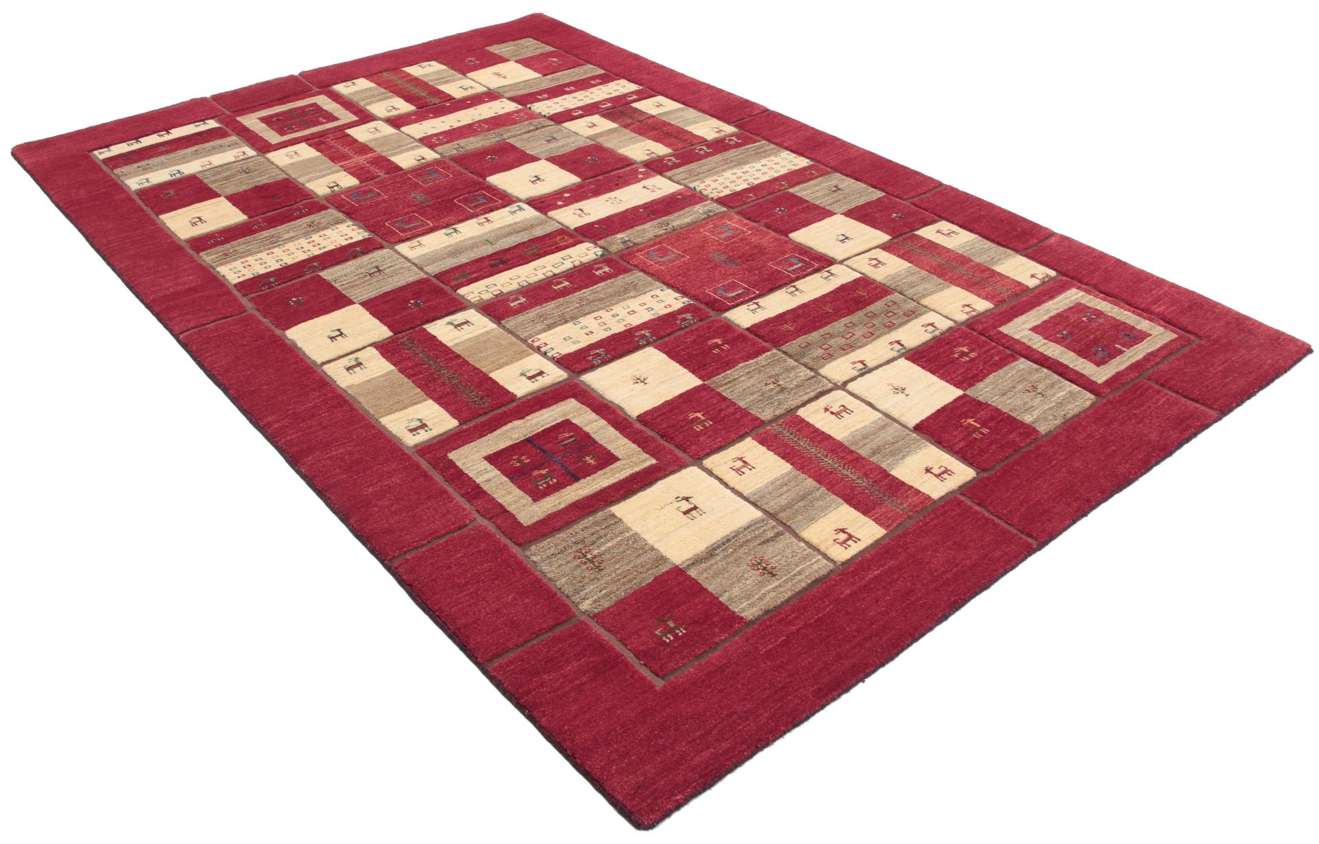 Alternative view of Gabbeh Persian Rug 202 × 305 cm in Wool, hand-knotted