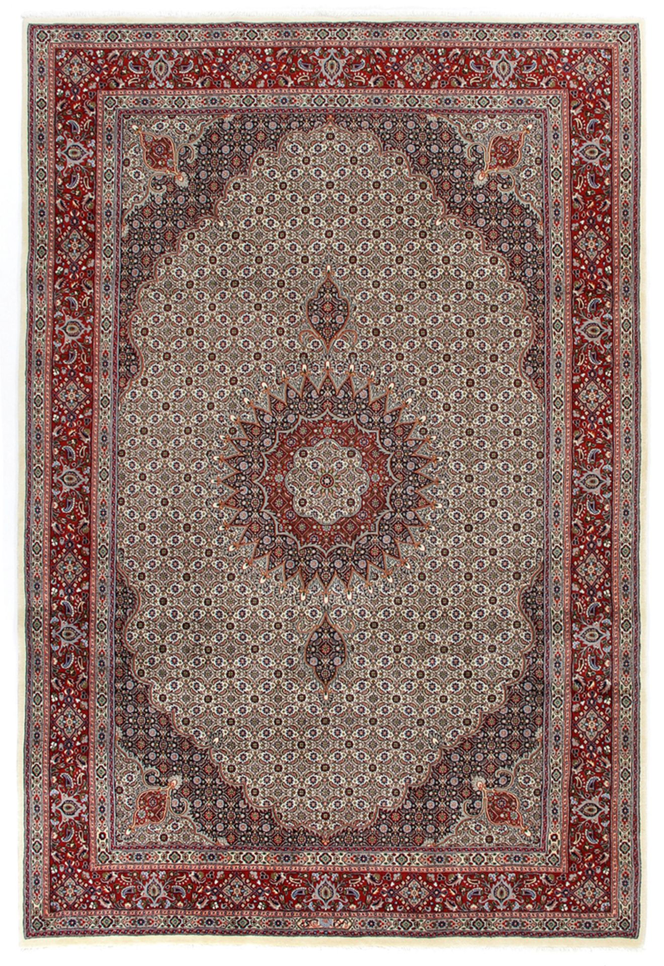 Wool & Silk Moud Persian Rug 200 × 300 cm, hand-knotted