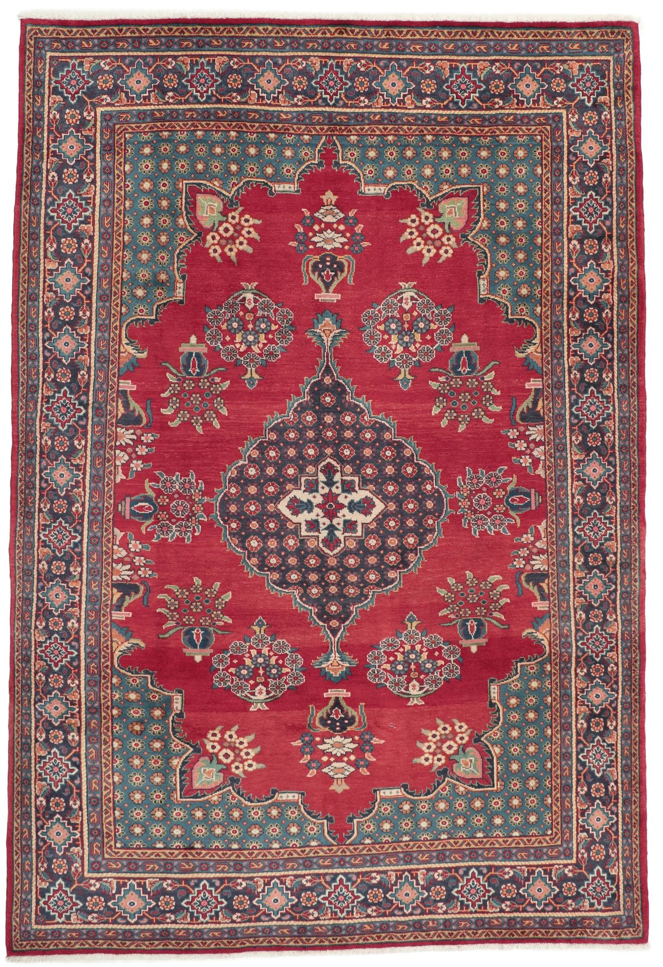 Hand-Knotted Persian Rug, 208 × 307 cm