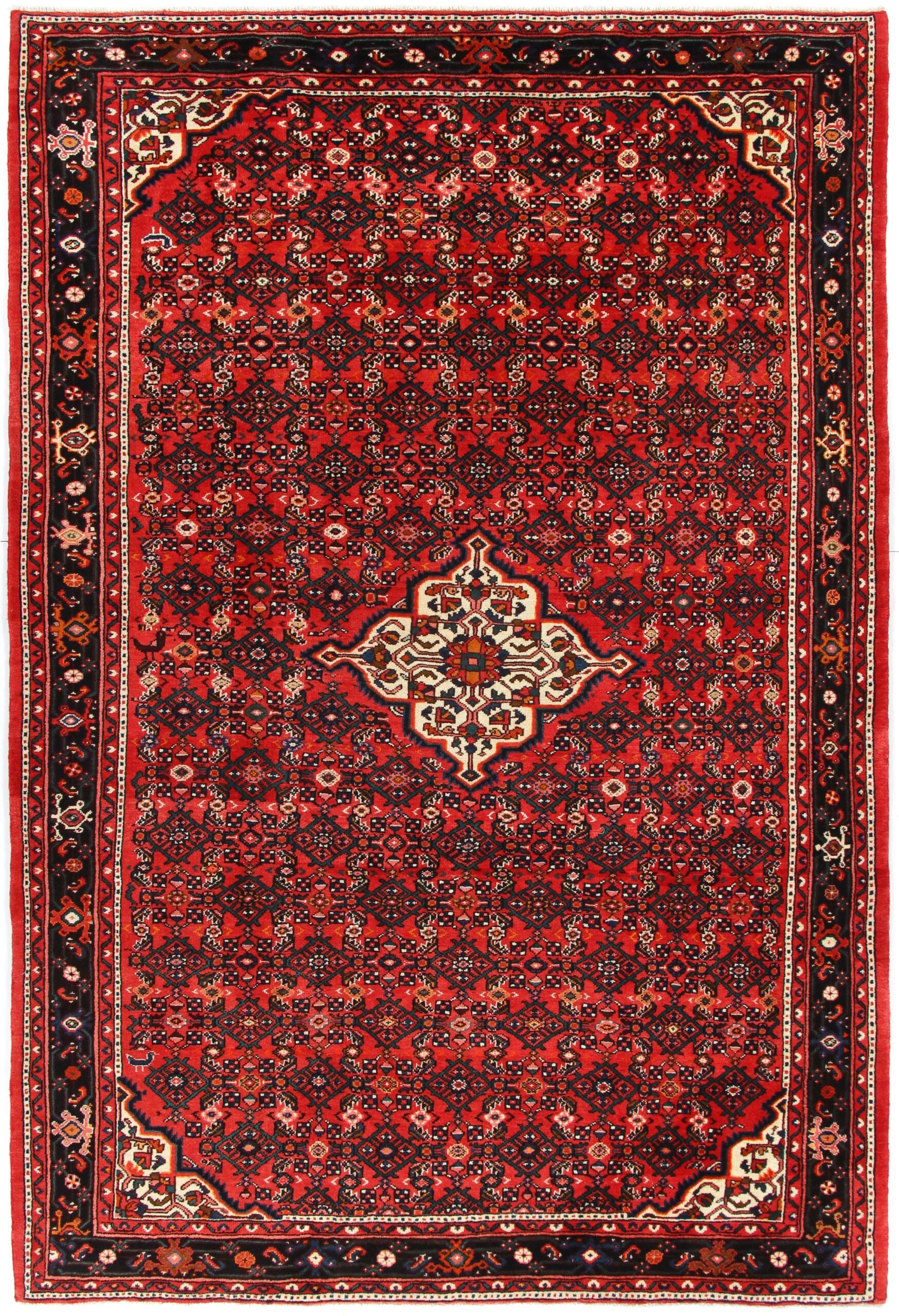 Hand-Knotted Hamadan Persian Rug, 212 × 320 cm, Wool