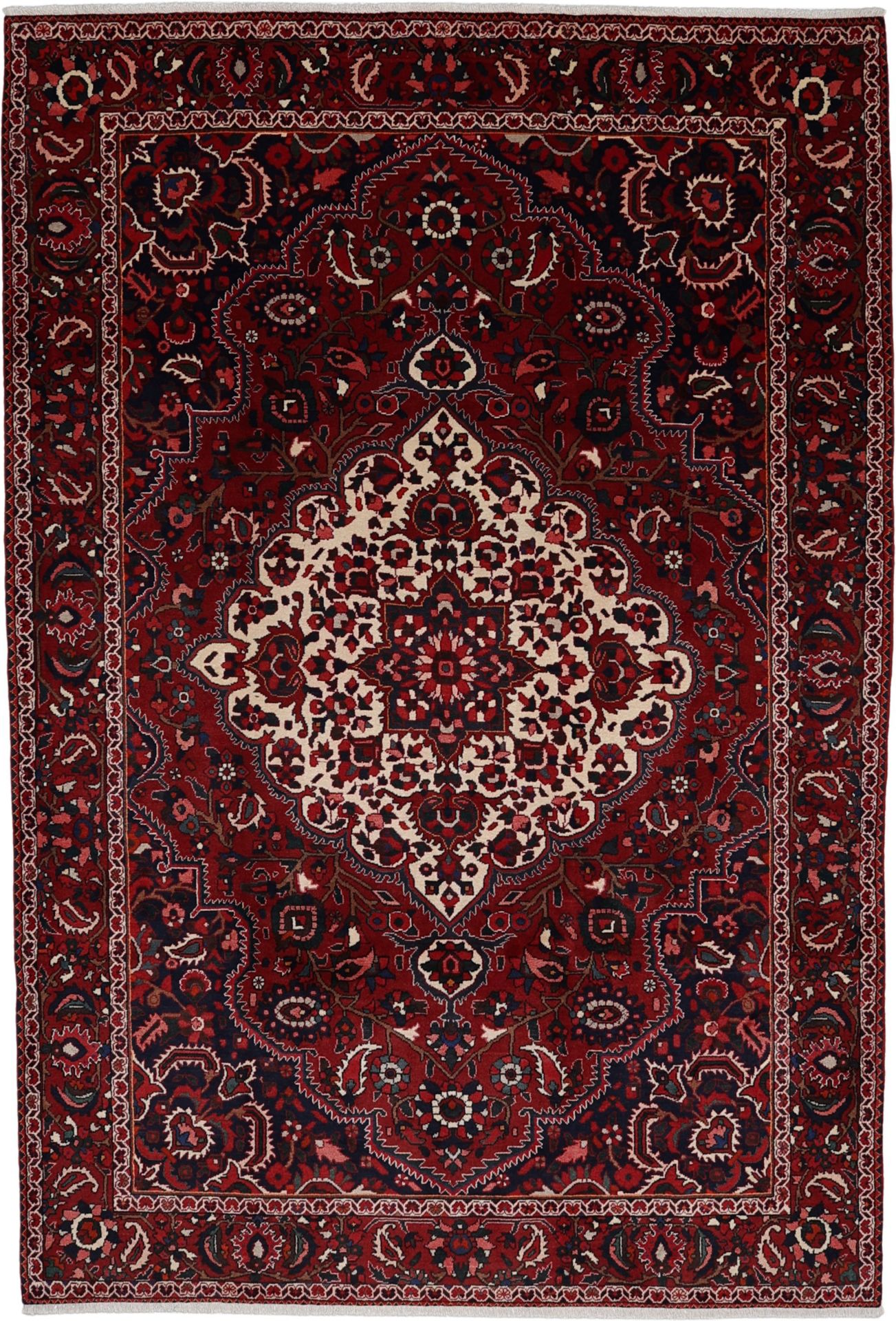 Hand-Knotted Bakhtiari Persian Rug, 212 × 312 cm, Wool