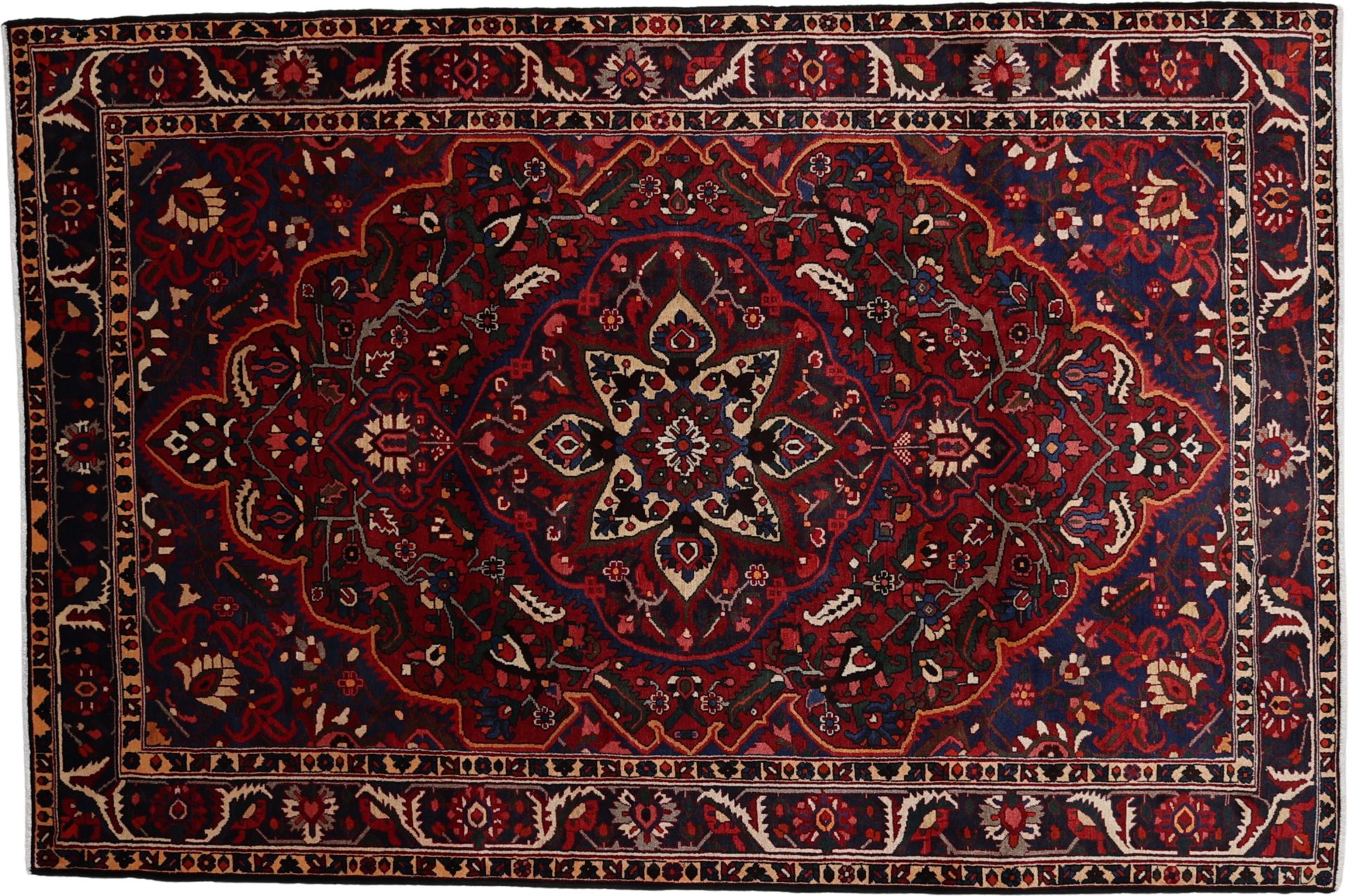 Hand-Knotted Bakhtiari Persian Rug, 210 × 310 cm, Wool
