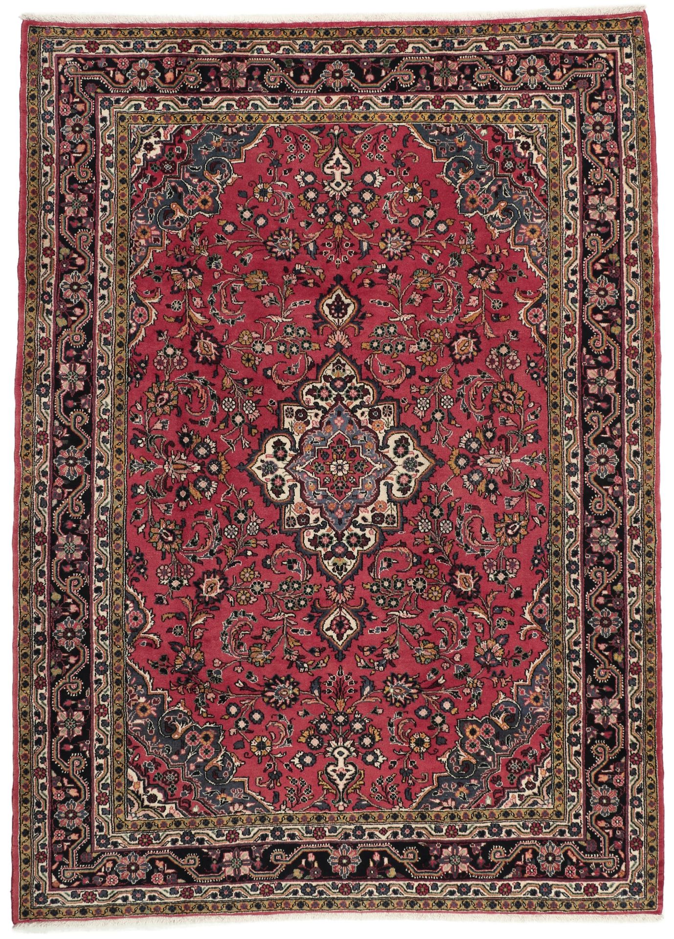 Hand-Knotted Hamadan Persian Rug, 223 × 310 cm