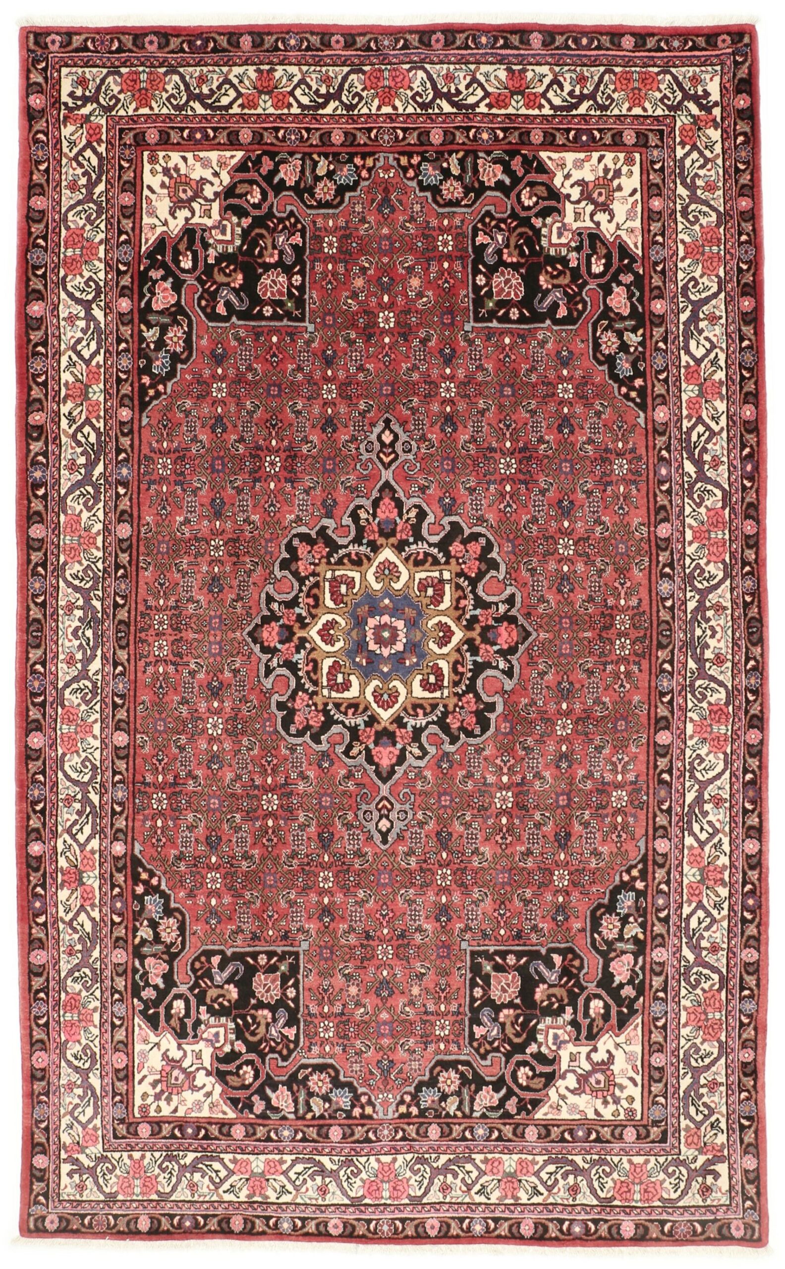 Hand-Knotted Bijar Persian Rug, 203 × 325 cm, Wool