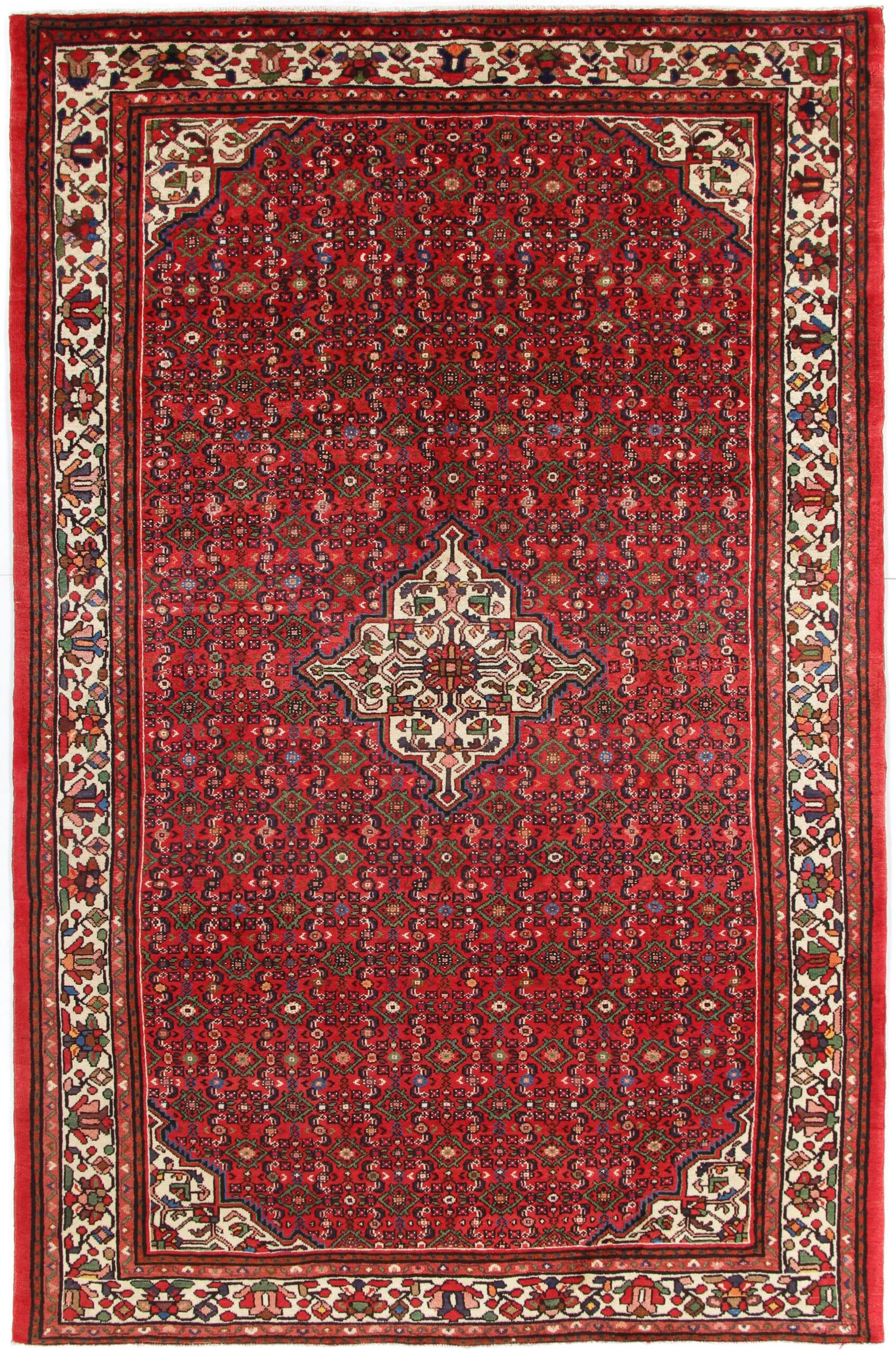 Hamadan Persian Rug 205 × 312 cm in Wool, hand-knotted