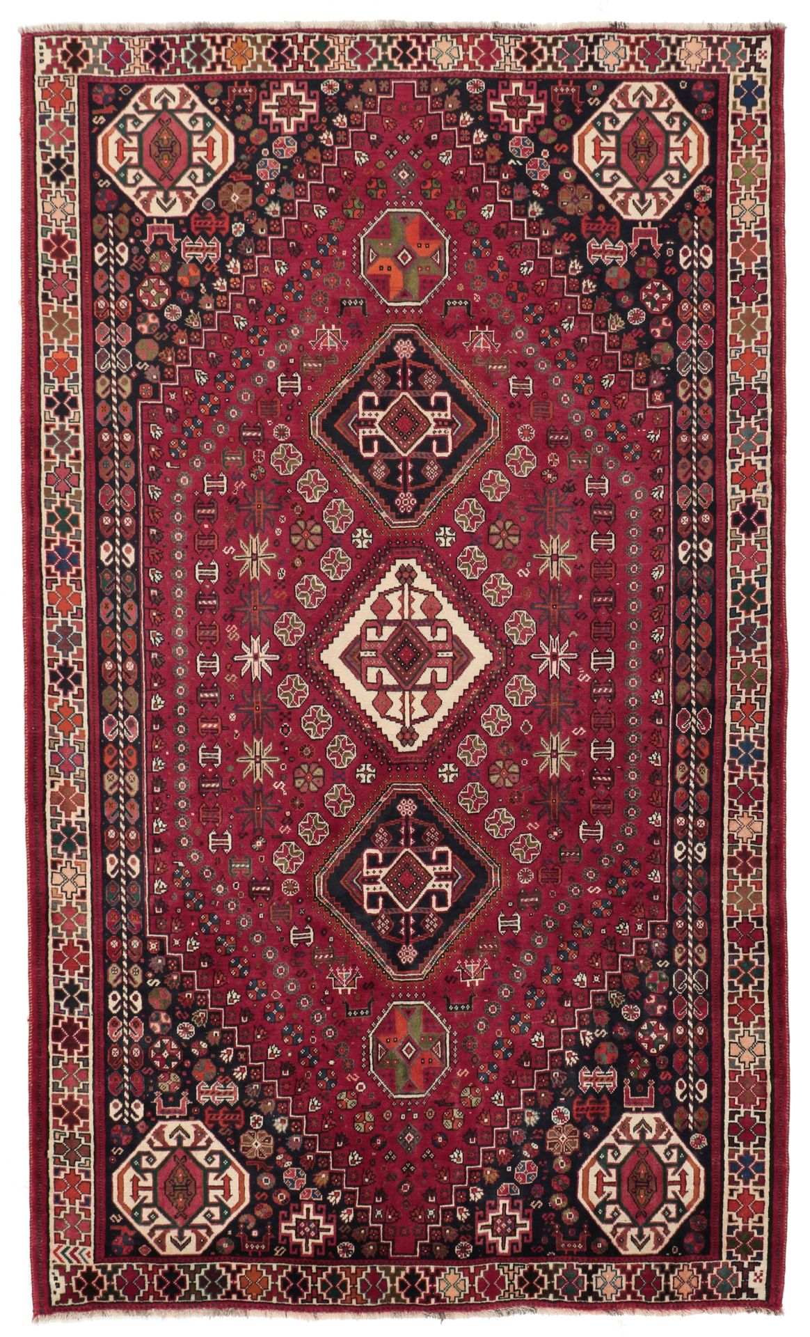 Wool Qashqai Persian Rug 180 × 295 cm, hand-knotted