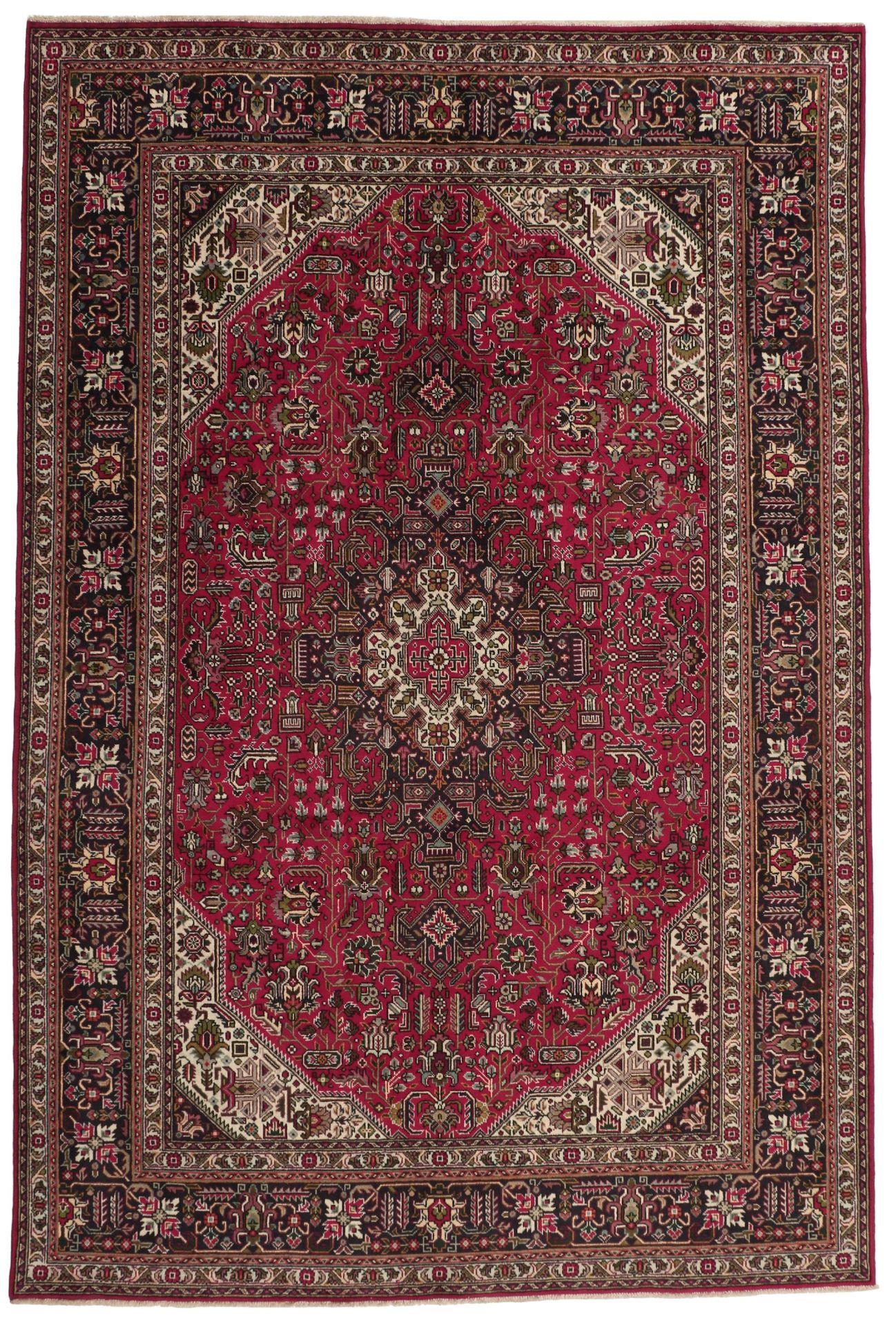 Hand-Knotted Tabriz Persian Rug, 200 × 300 cm