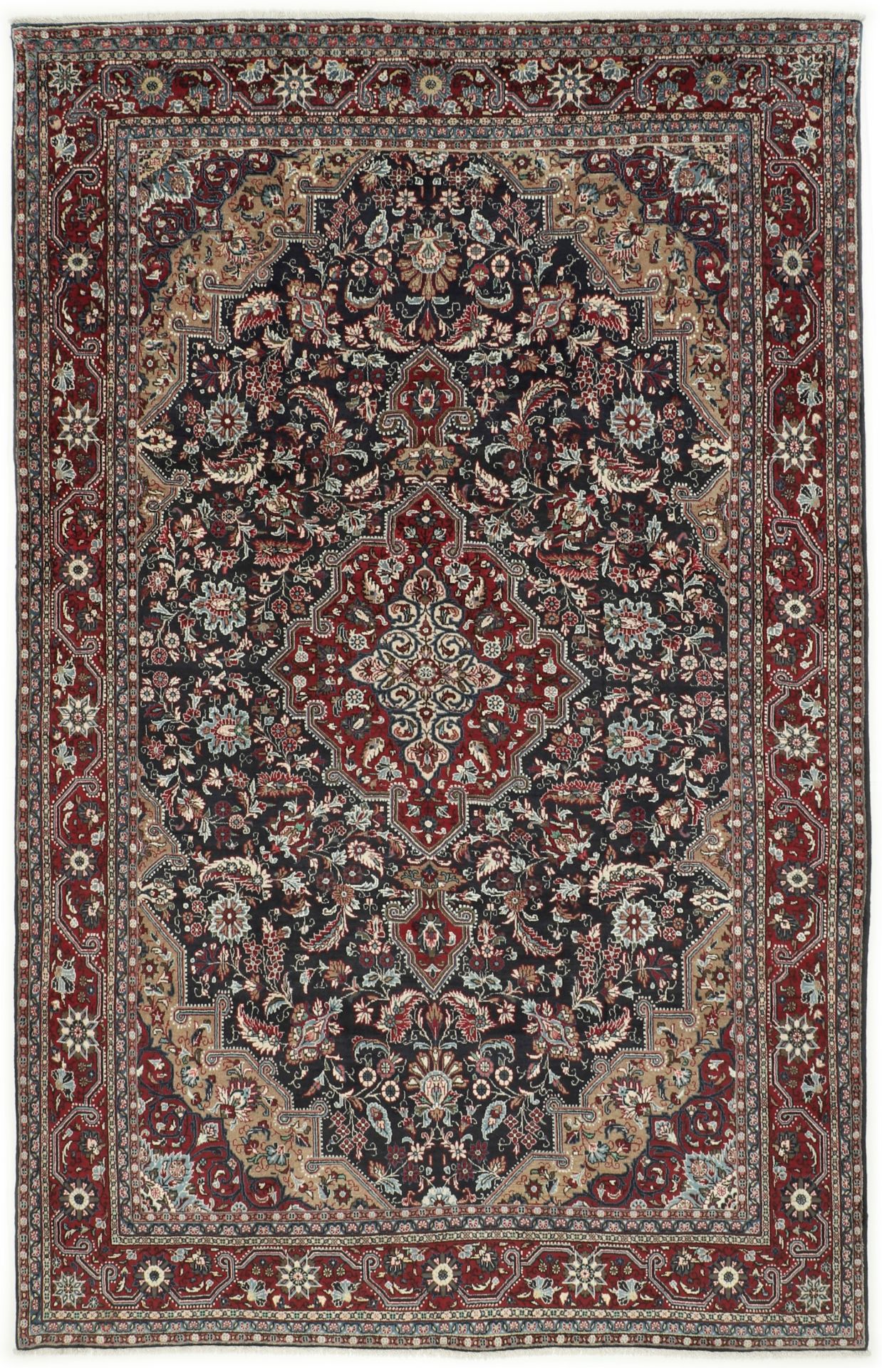Hamadan Persian Rug 207 × 318 cm in Wool, hand-knotted