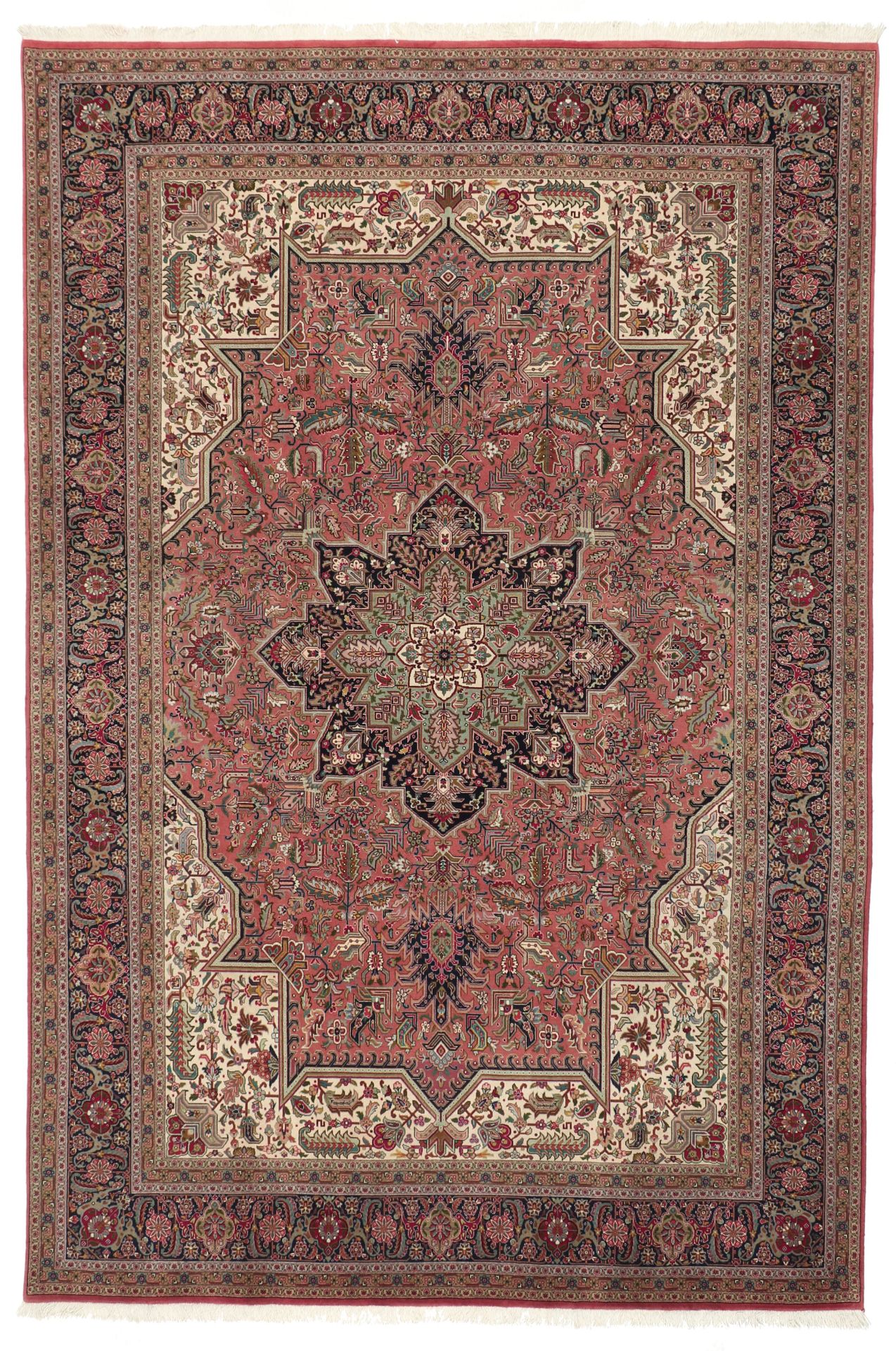 Hand-Knotted Tabriz Persian Rug, 197 × 290 cm, Wool