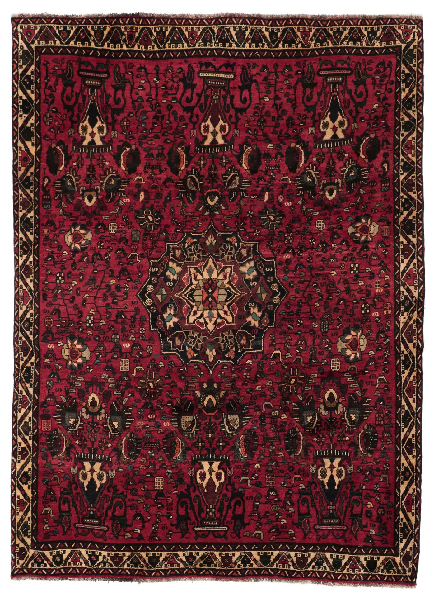 Qashqai Persian Rug 212 × 292 cm in Wool, hand-knotted
