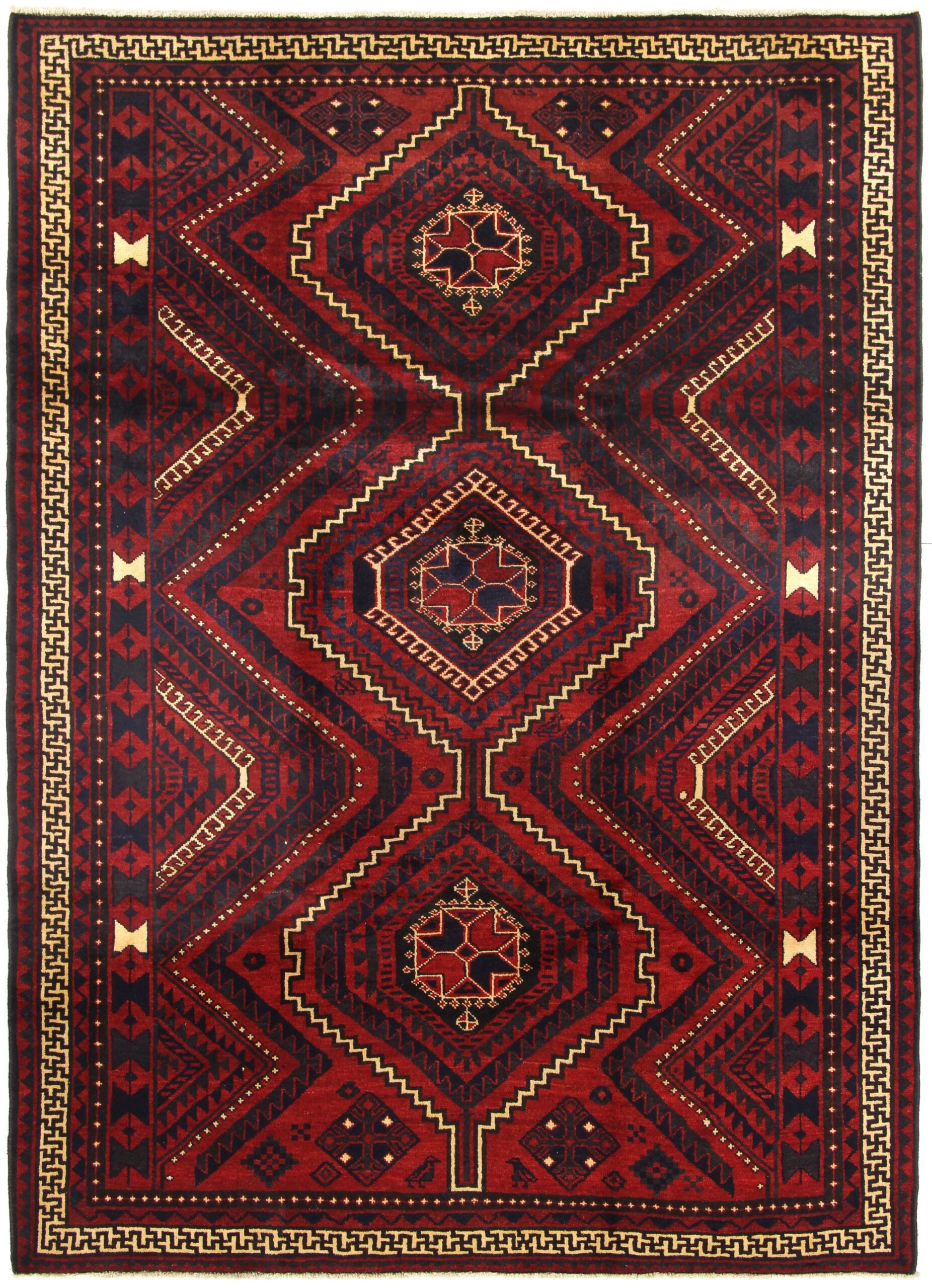 Wool Qashqai Persian Rug 220 × 310 cm, hand-knotted
