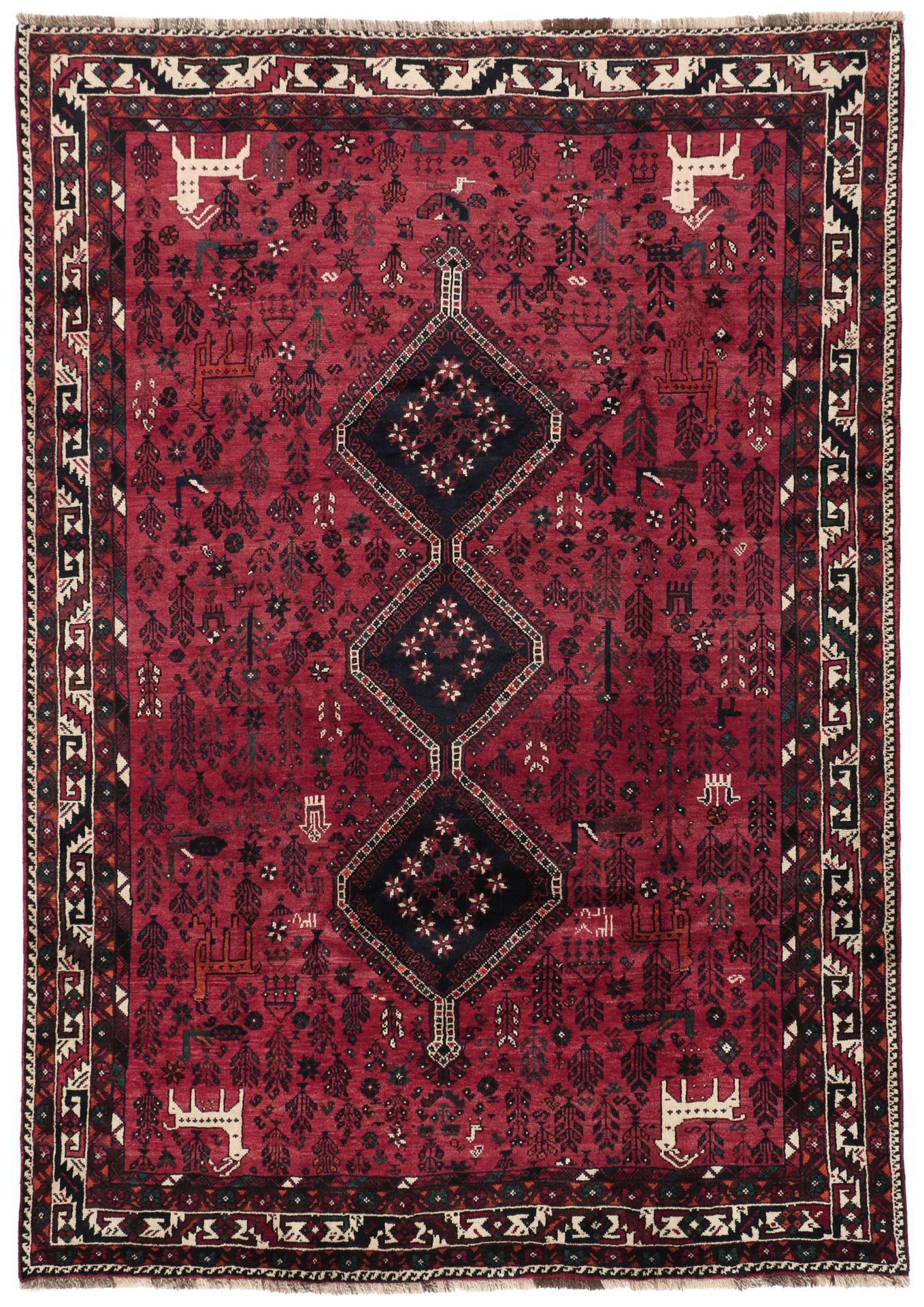 Qashqai Persian Rug 210 × 300 cm in Wool, hand-knotted