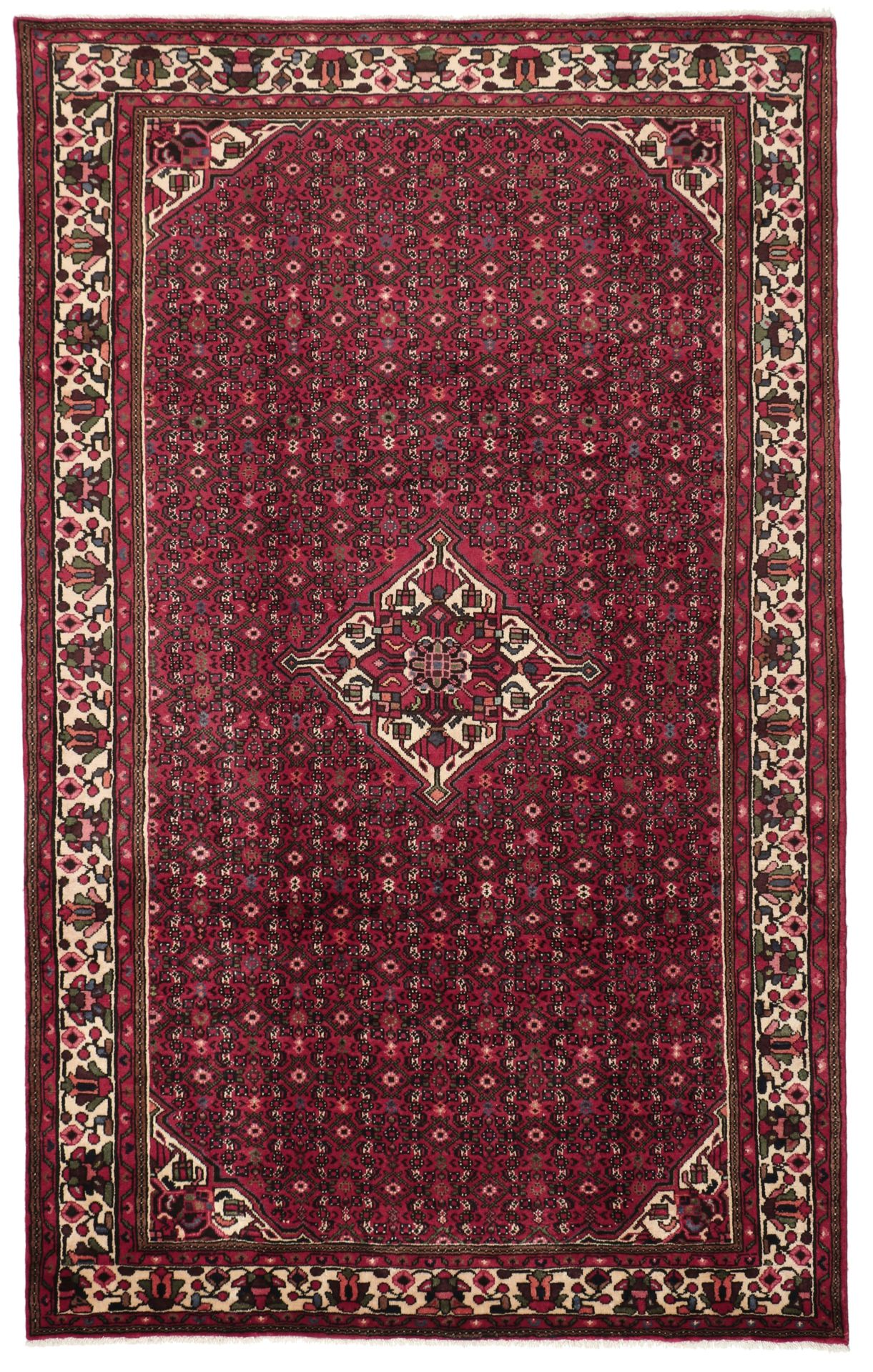 Wool Hamadan Persian Rug 215 × 313 cm, hand-knotted