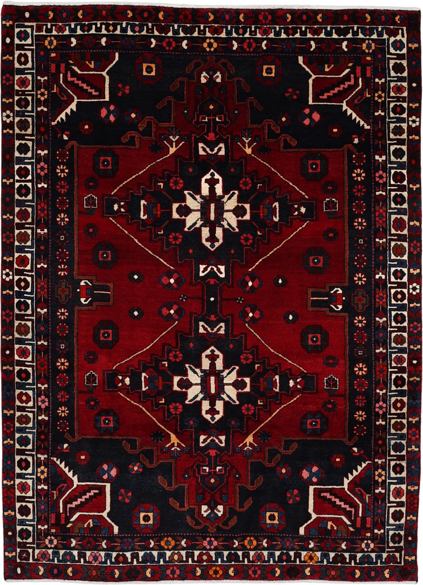 Wool Bakhtiari Persian Rug 210 × 290 cm, hand-knotted