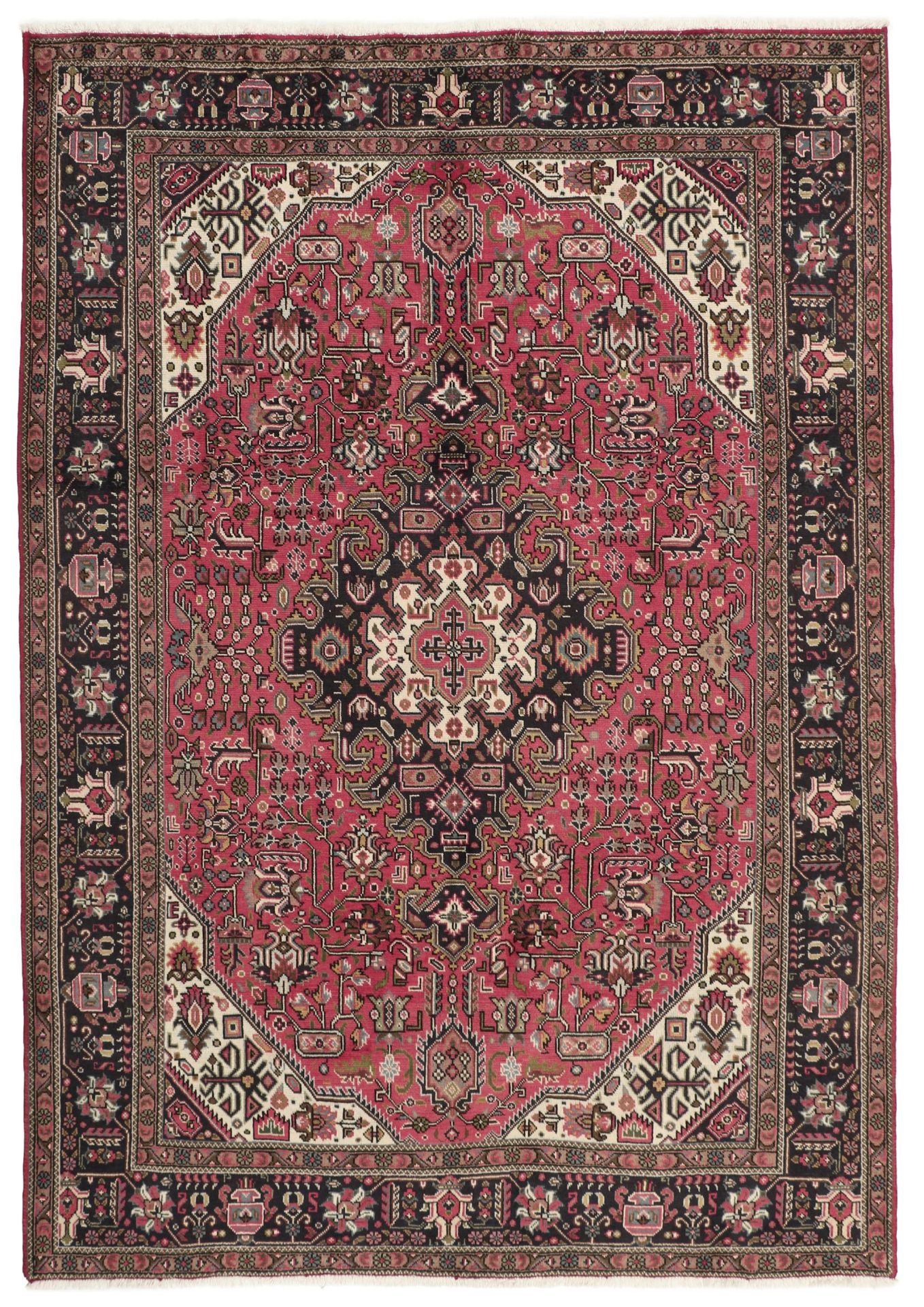 Hand-Knotted Tabriz Persian Rug, 200 × 285 cm