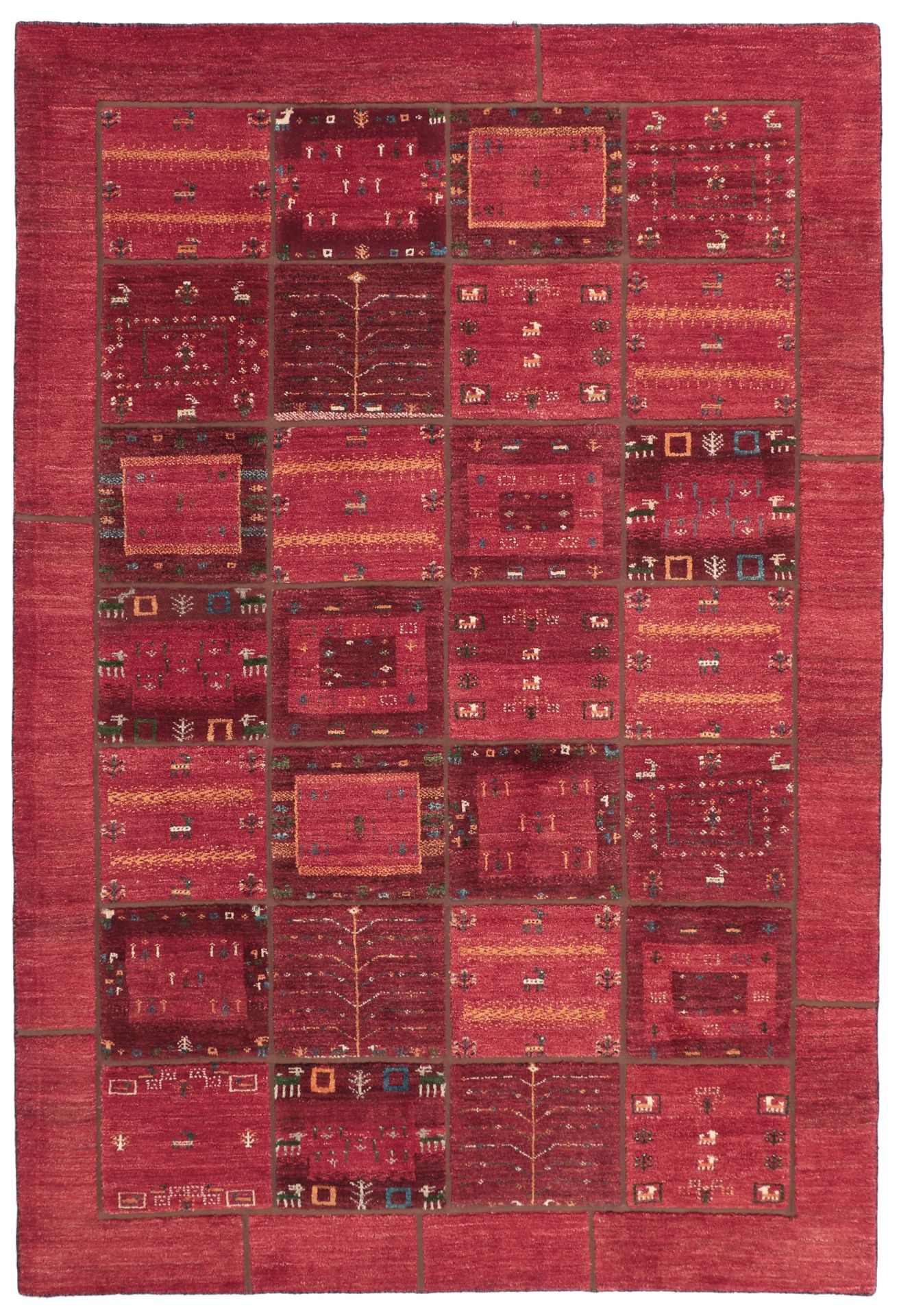Gabbeh Persian Rug 208 × 307 cm in Wool, hand-knotted