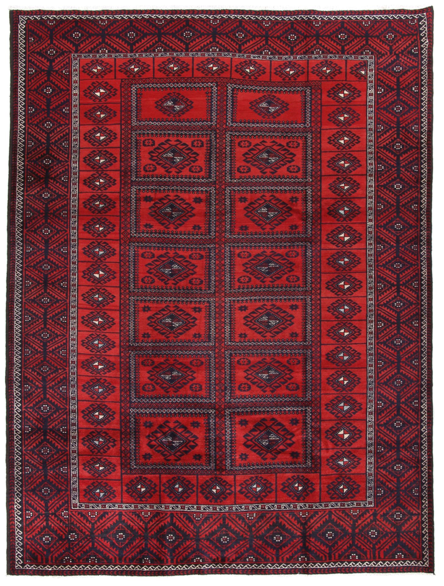 Hand-Knotted Baluch Persian Rug, 210 × 290 cm, Wool