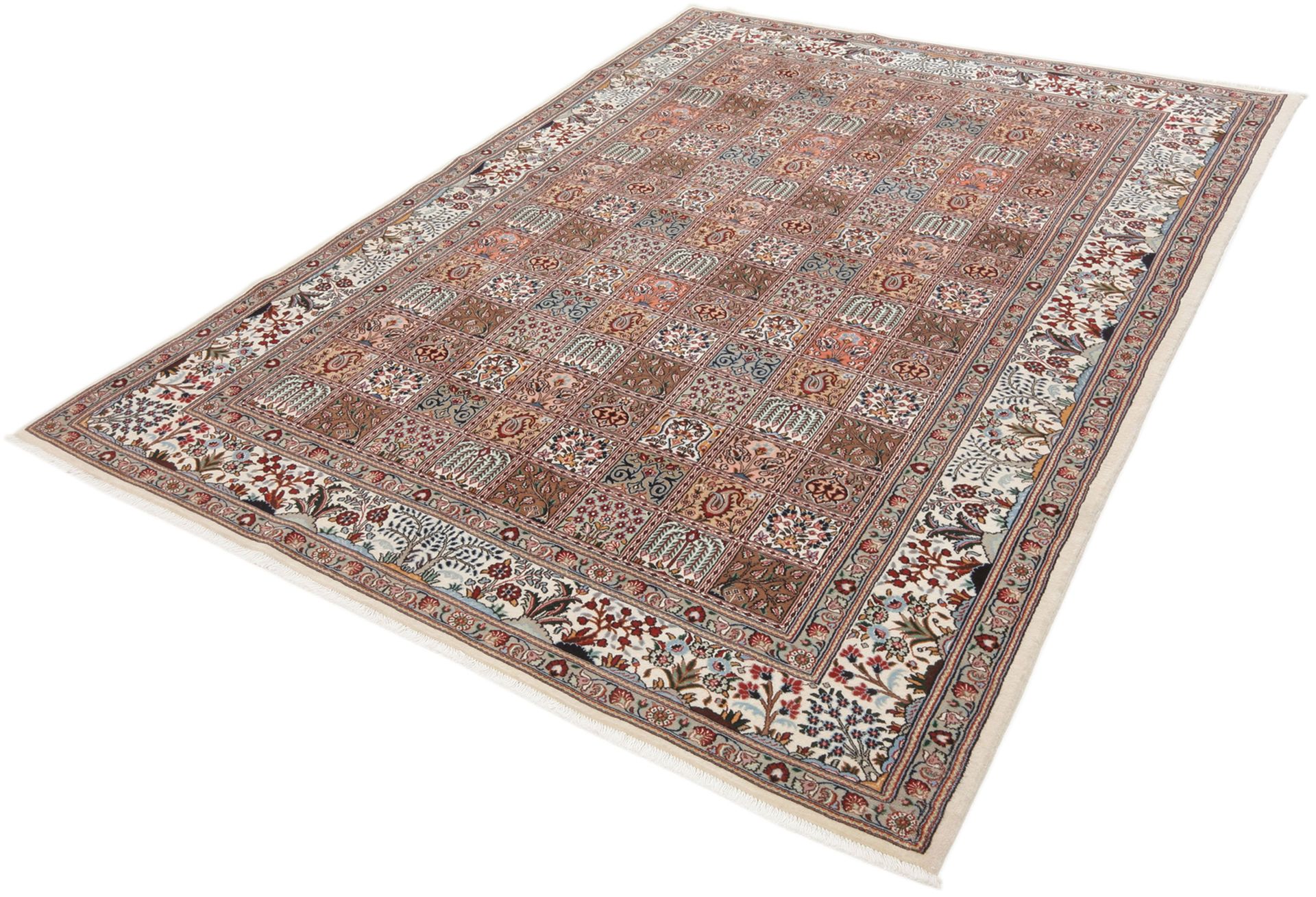 Alternative view of Wool & Silk Moud Persian Rug 200 × 307 cm, hand-knotted