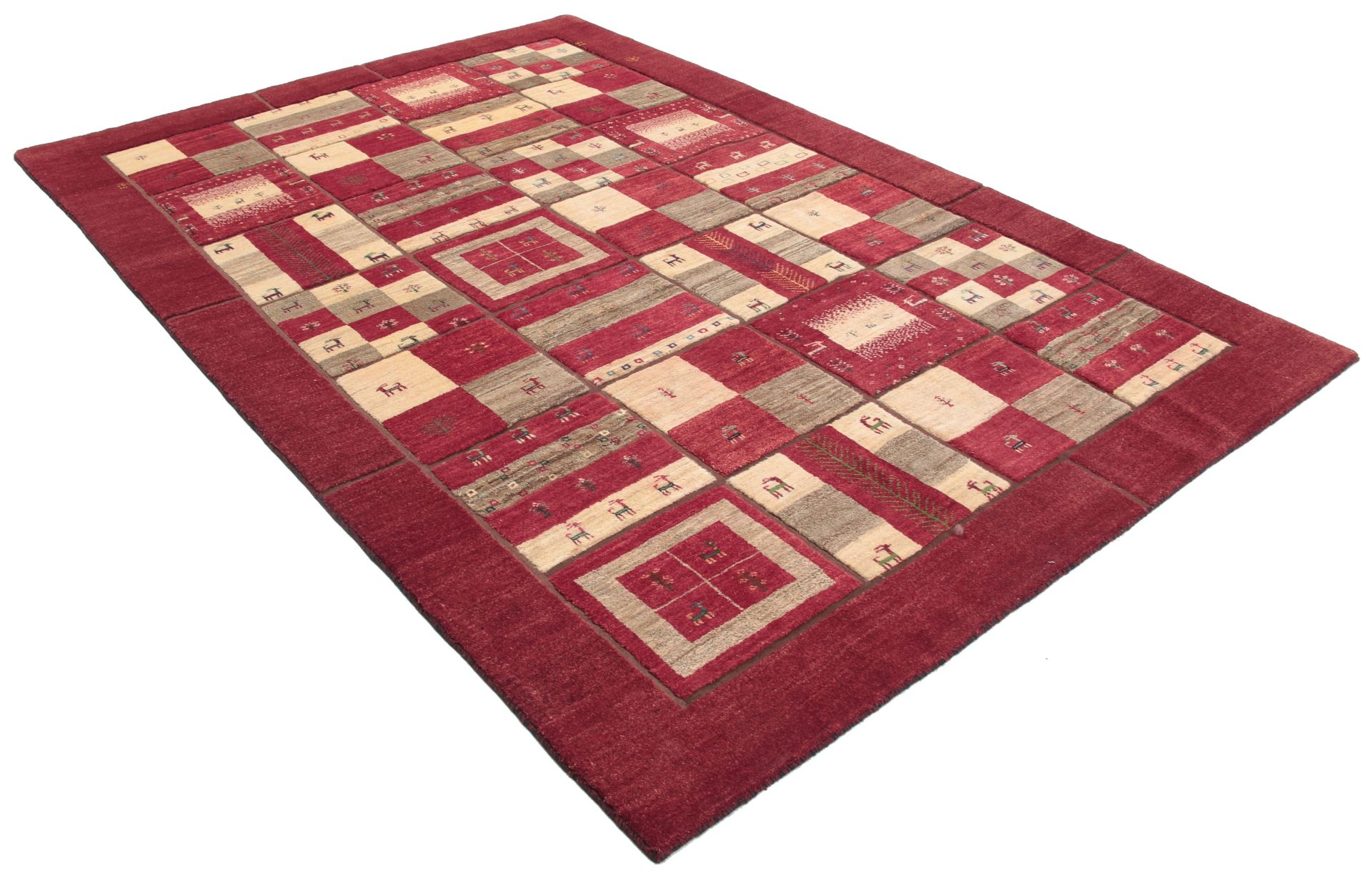Alternative view of Hand-Knotted Gabbeh Persian Rug, 204 × 300 cm, Wool