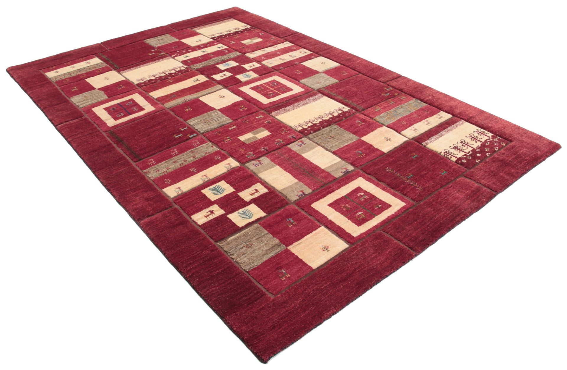 Alternative view of Wool Gabbeh Persian Rug 204 × 305 cm, hand-knotted