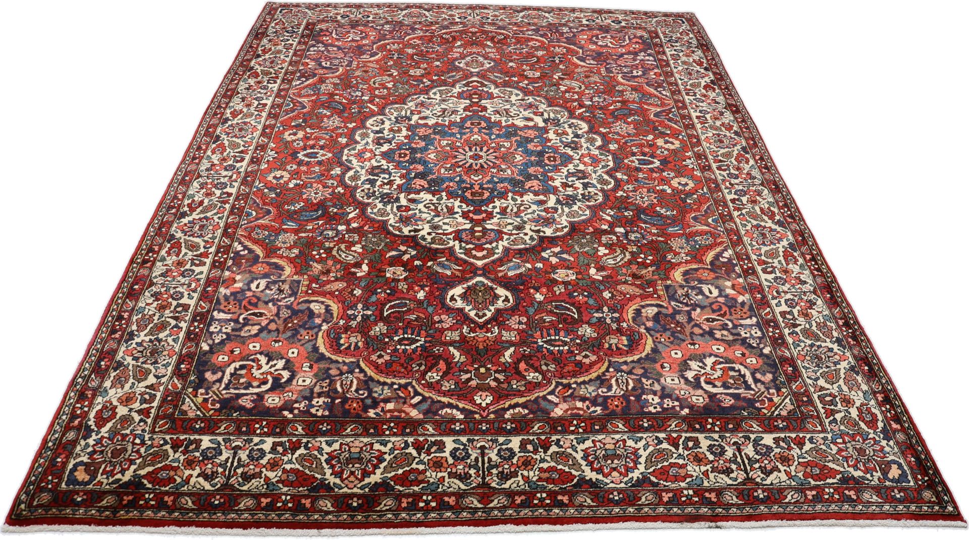 Alternative view of Hand-Knotted Bakhtiari Persian Rug, 216 × 295 cm, Wool