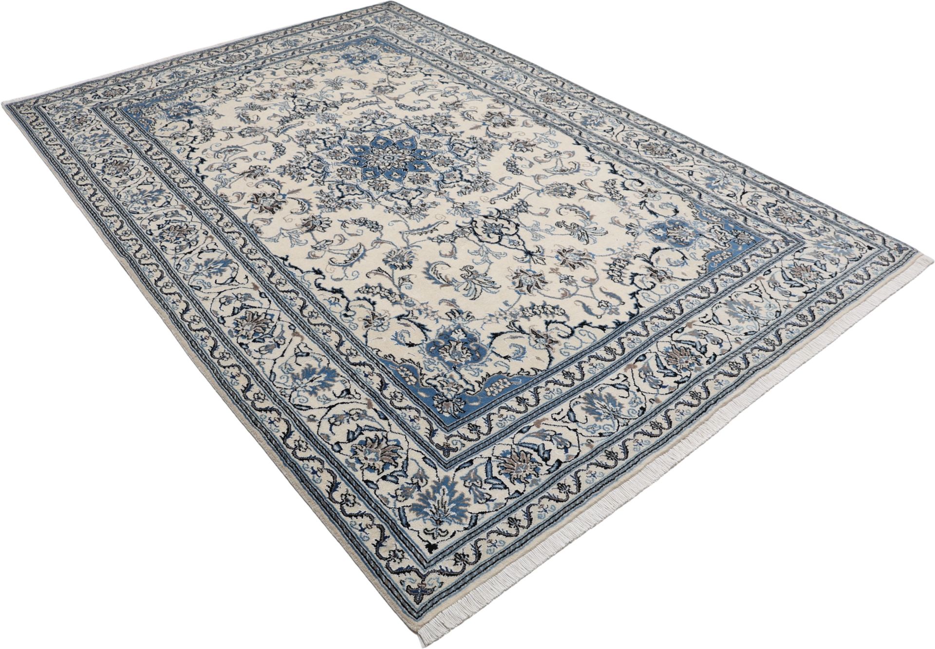 Hand-Knotted Nain Persian Rug, 196 × 299 cm, Wool - Image 4