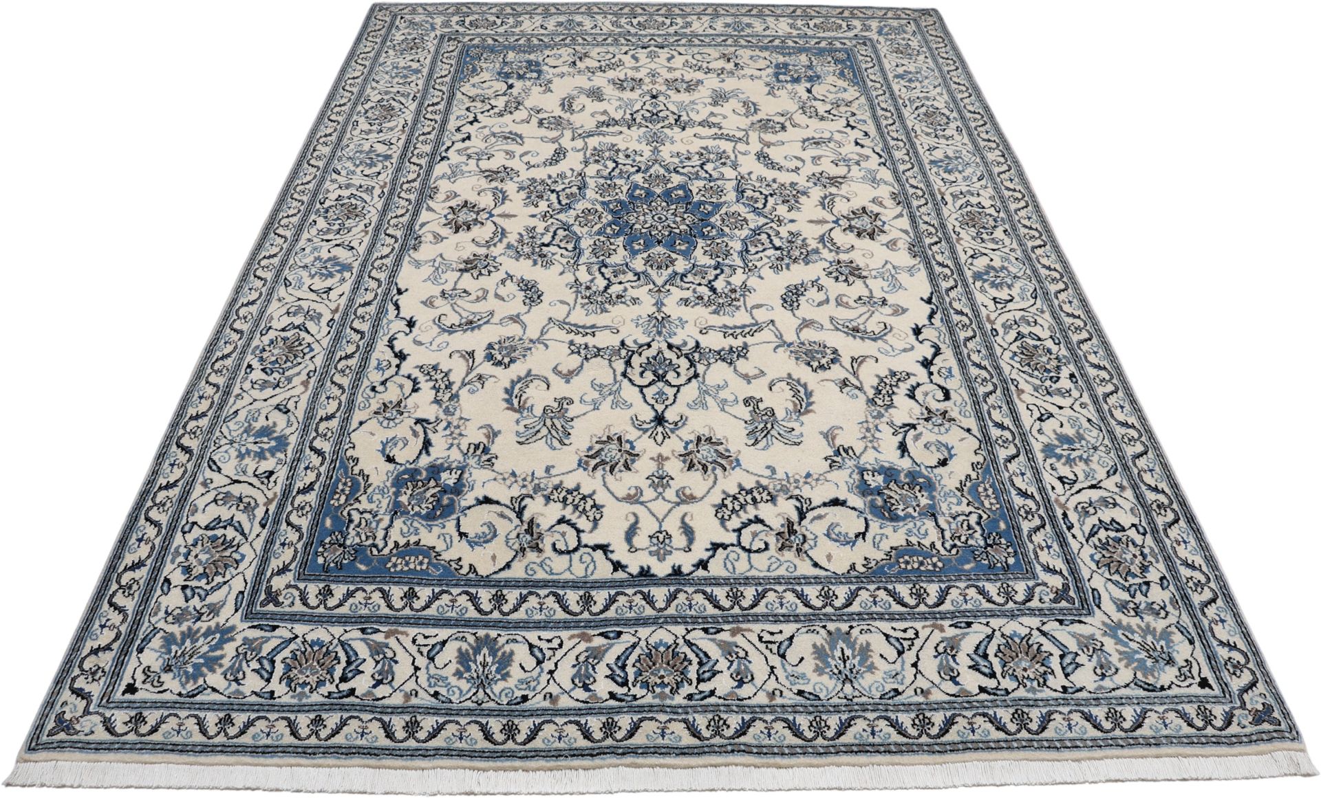 Hand-Knotted Nain Persian Rug, 196 × 299 cm, Wool - Image 8