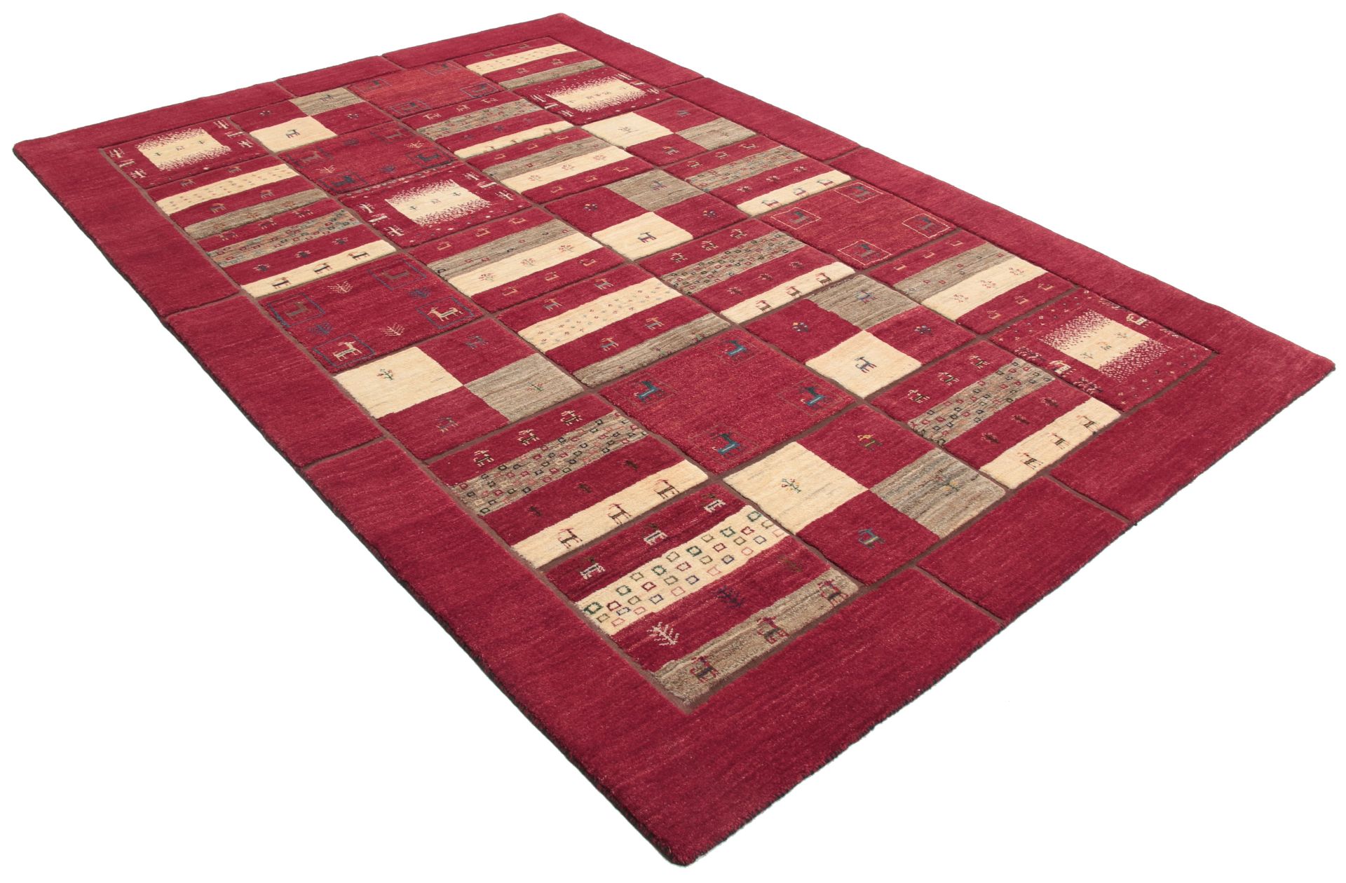 Alternative view of Gabbeh Persian Rug 204 × 303 cm in Wool, hand-knotted