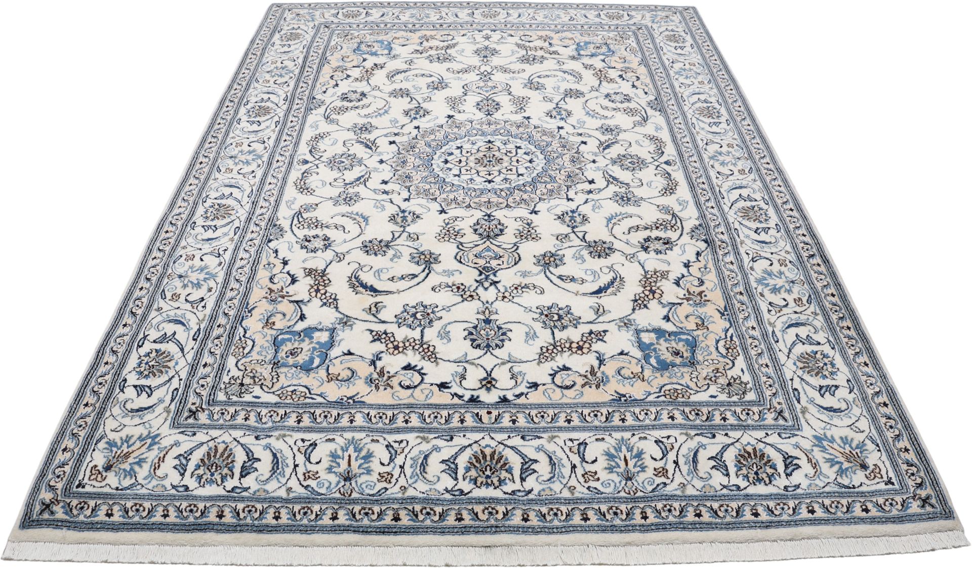 Alternative view of Hand-Knotted Nain Persian Rug, 197 × 288 cm, Wool