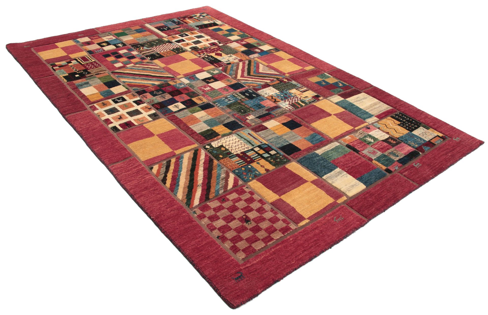 Alternative view of Wool Gabbeh Persian Rug 204 × 310 cm, hand-knotted