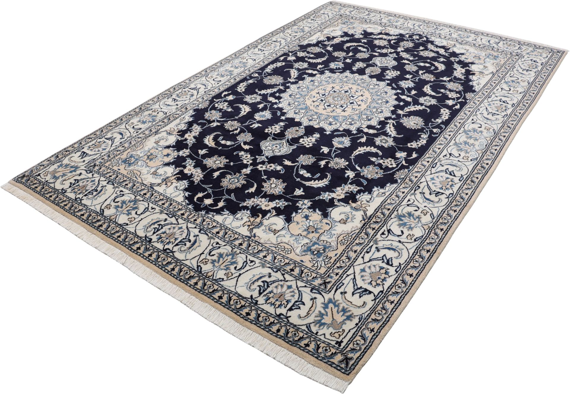 Hand-Knotted Nain Persian Rug, 192 × 294 cm, Wool - Image 3