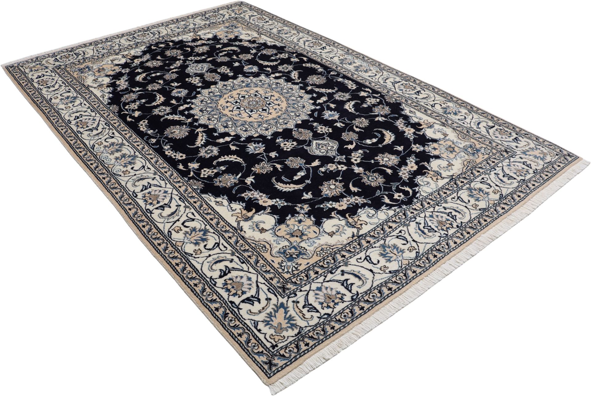 Hand-Knotted Nain Persian Rug, 192 × 294 cm, Wool - Image 4