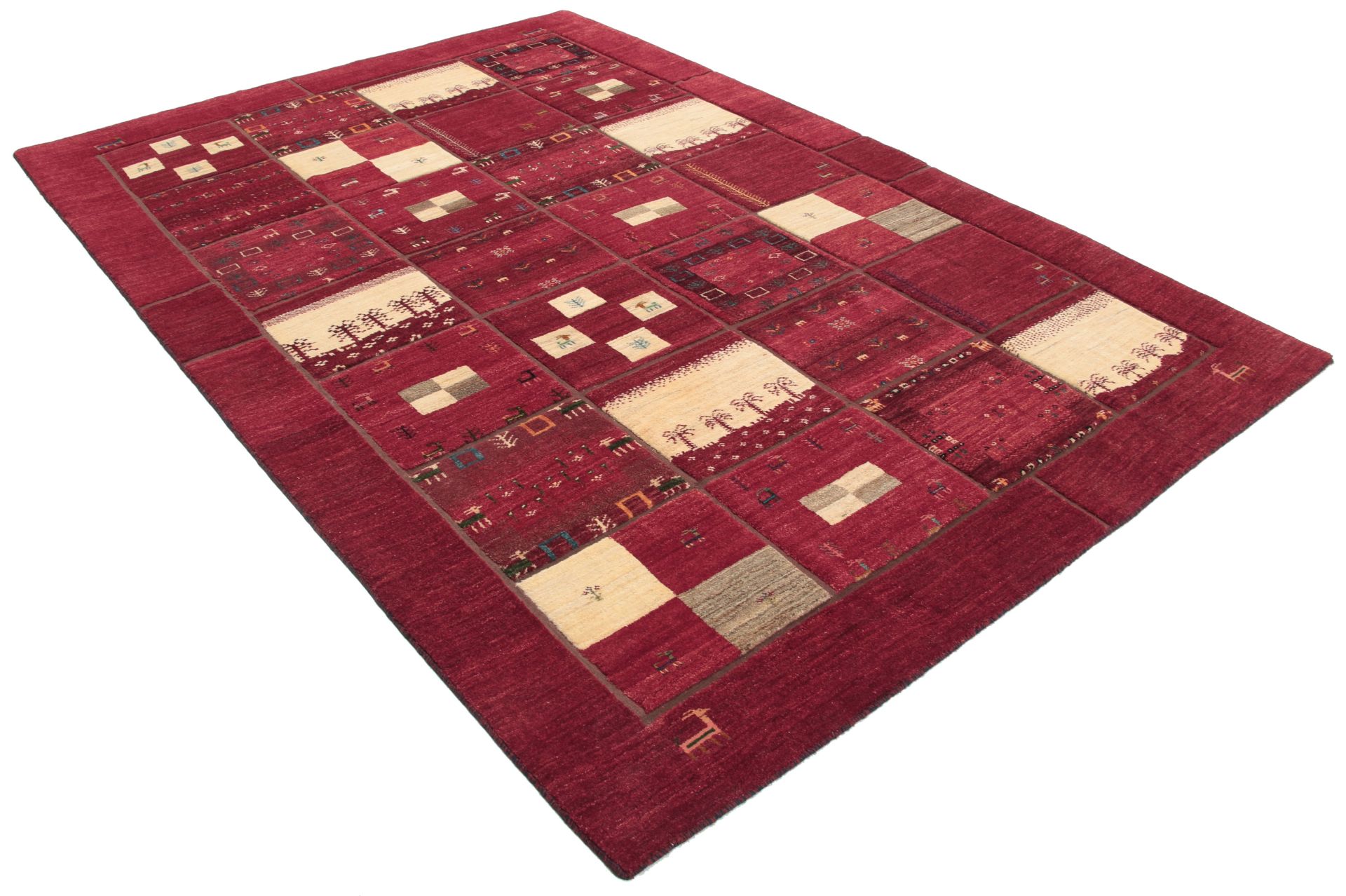 Alternative view of Hand-Knotted Gabbeh Persian Rug, 205 × 300 cm, Wool