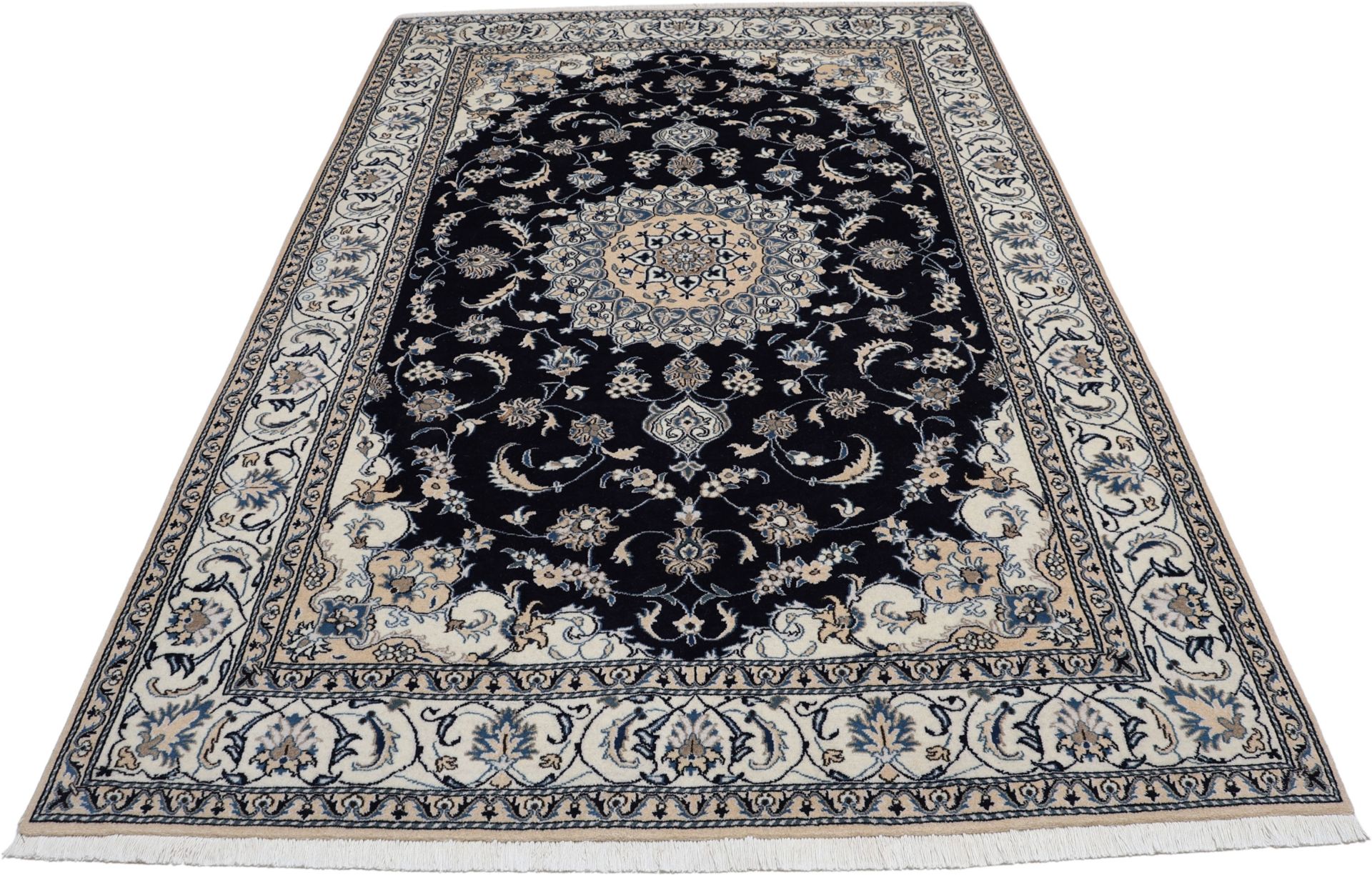 Hand-Knotted Nain Persian Rug, 192 × 294 cm, Wool - Image 8