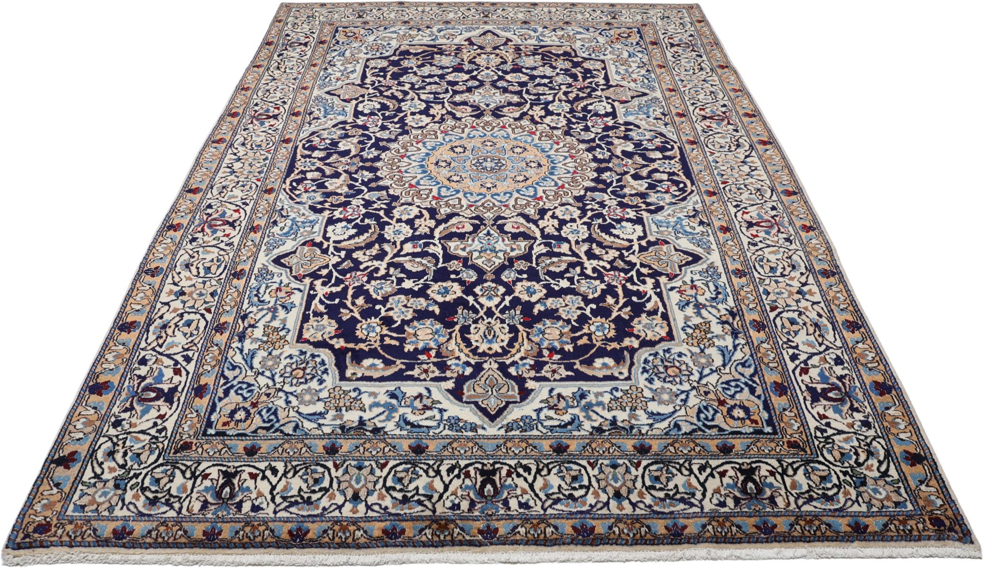 Alternative view of Hand-Knotted Nain Persian Rug, 195 × 285 cm, Wool
