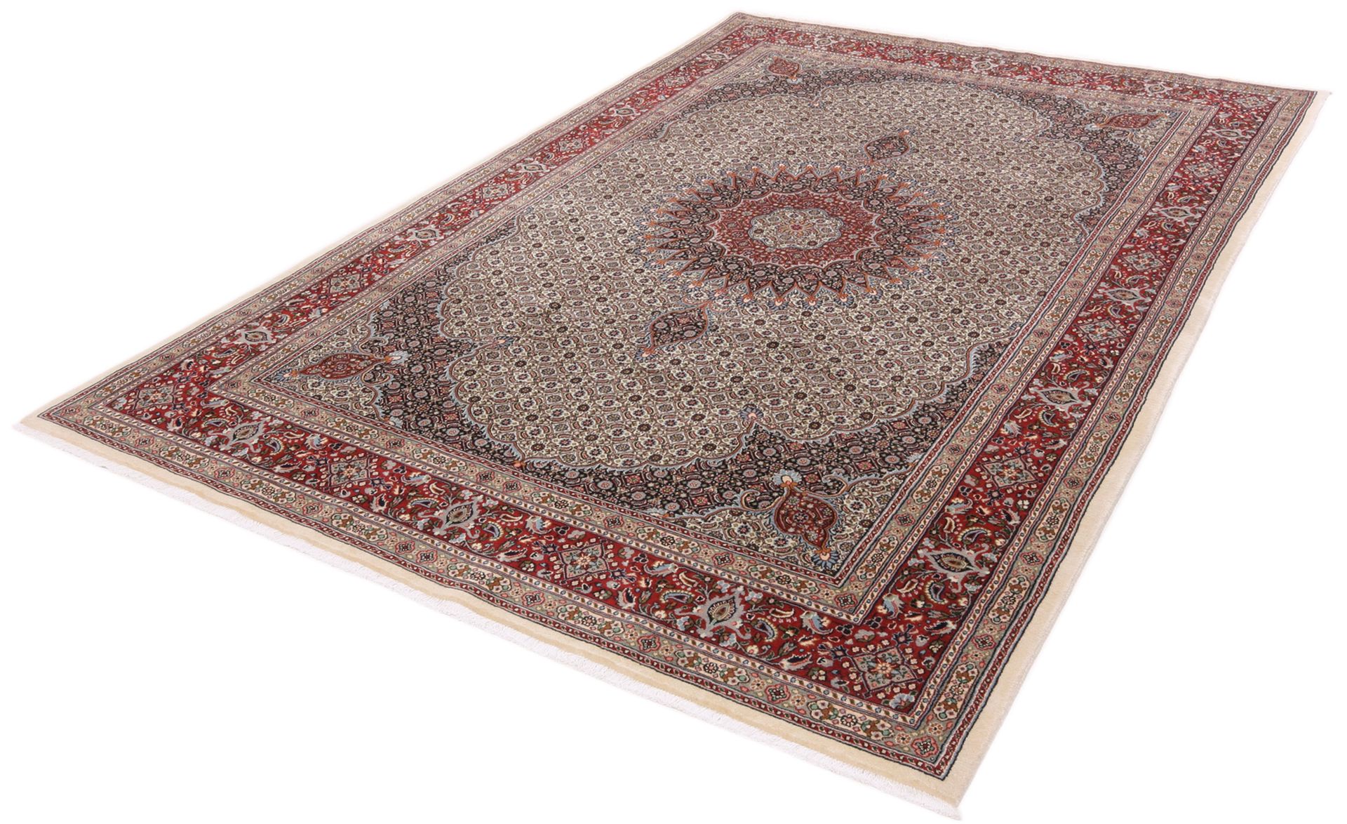 Alternative view of Moud Persian Rug 198 × 305 cm in Wool & Silk, hand-knotted