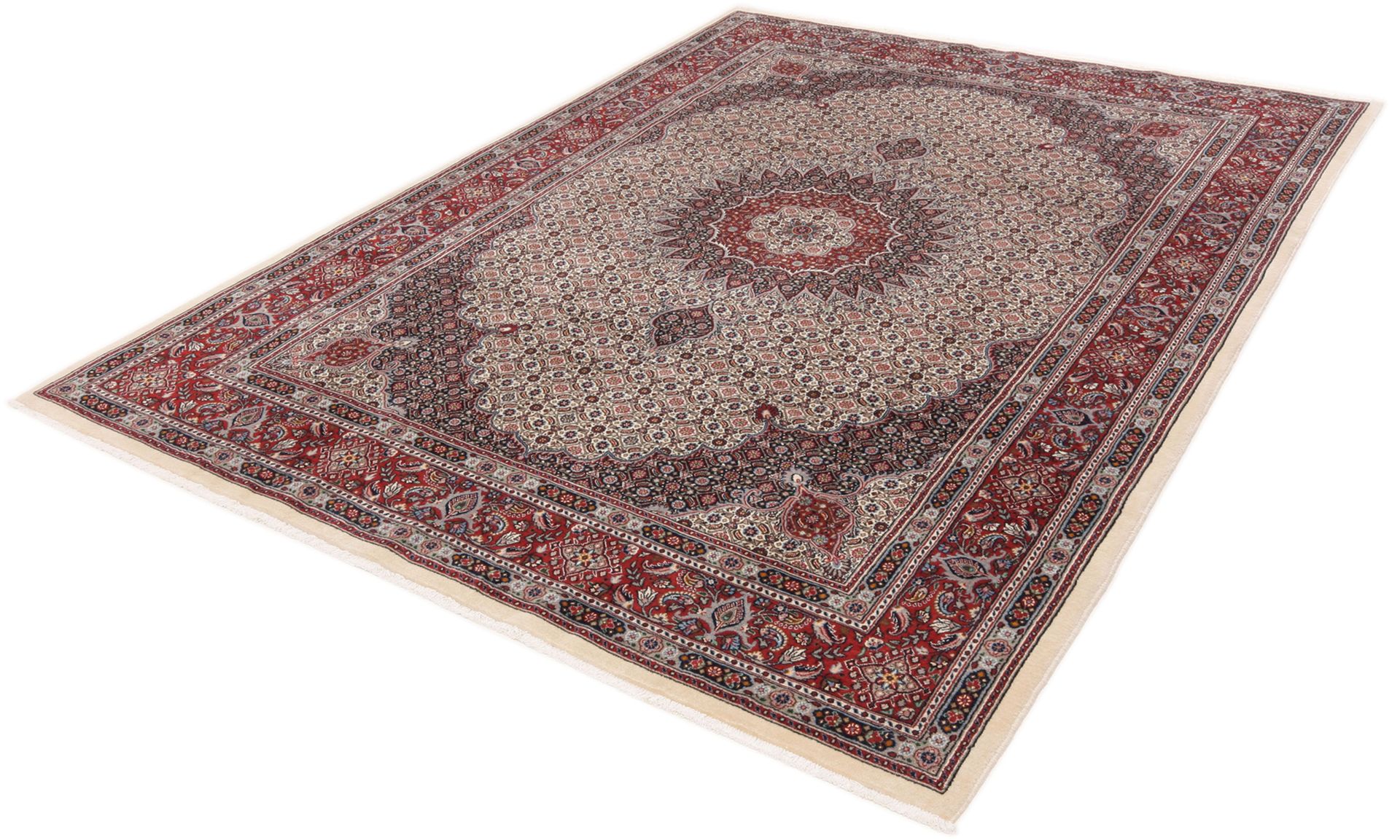 Alternative view of Moud Persian Rug 212 × 300 cm in Wool & Silk, hand-knotted