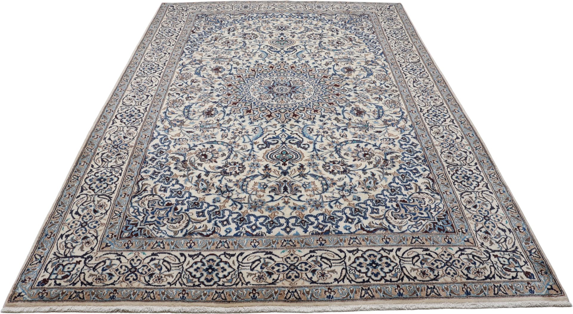 Alternative view of Hand-Knotted Nain Persian Rug, 198 × 298 cm, Wool