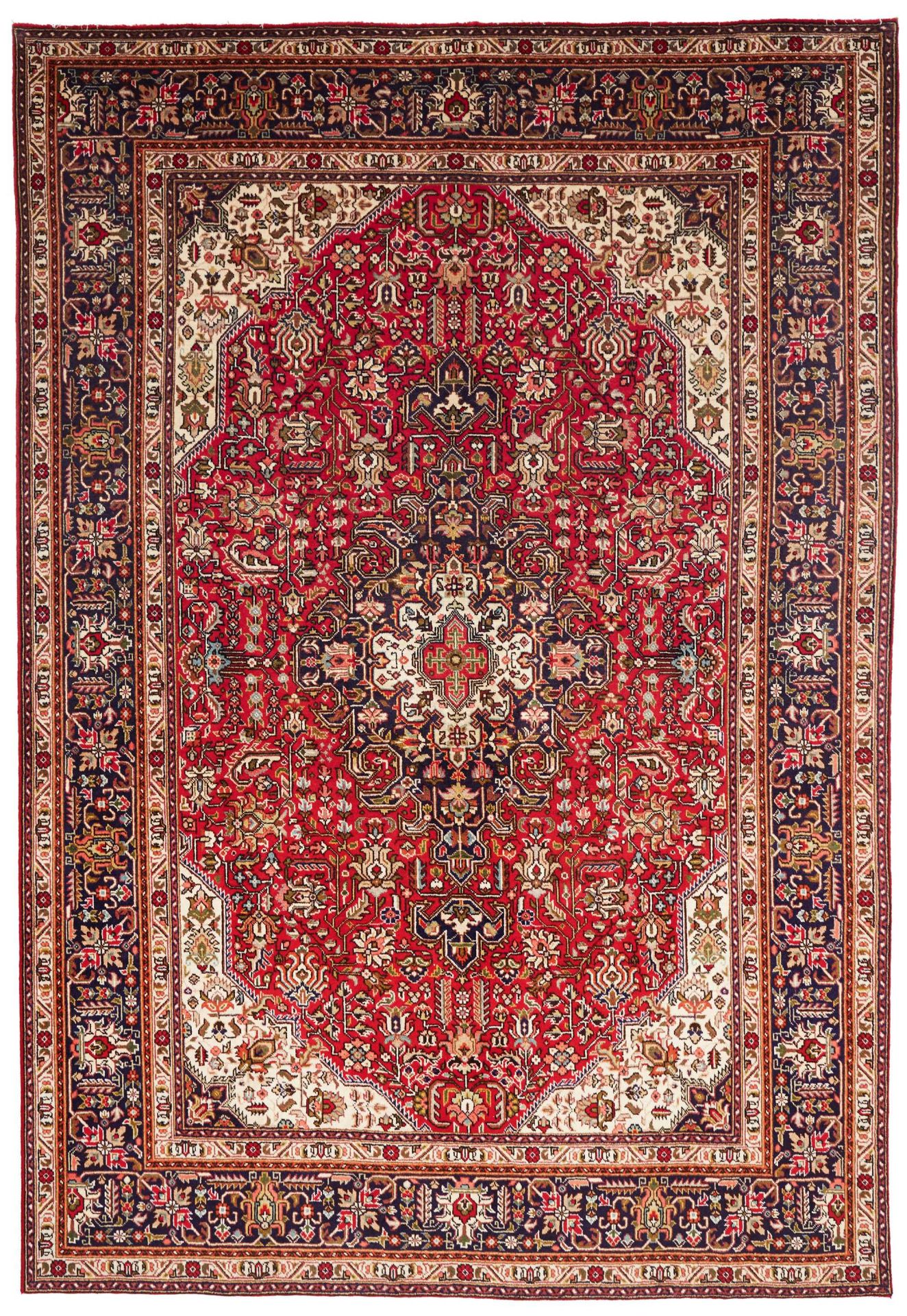 Tabriz Persian Rug 196 × 287 cm in Wool, hand-knotted
