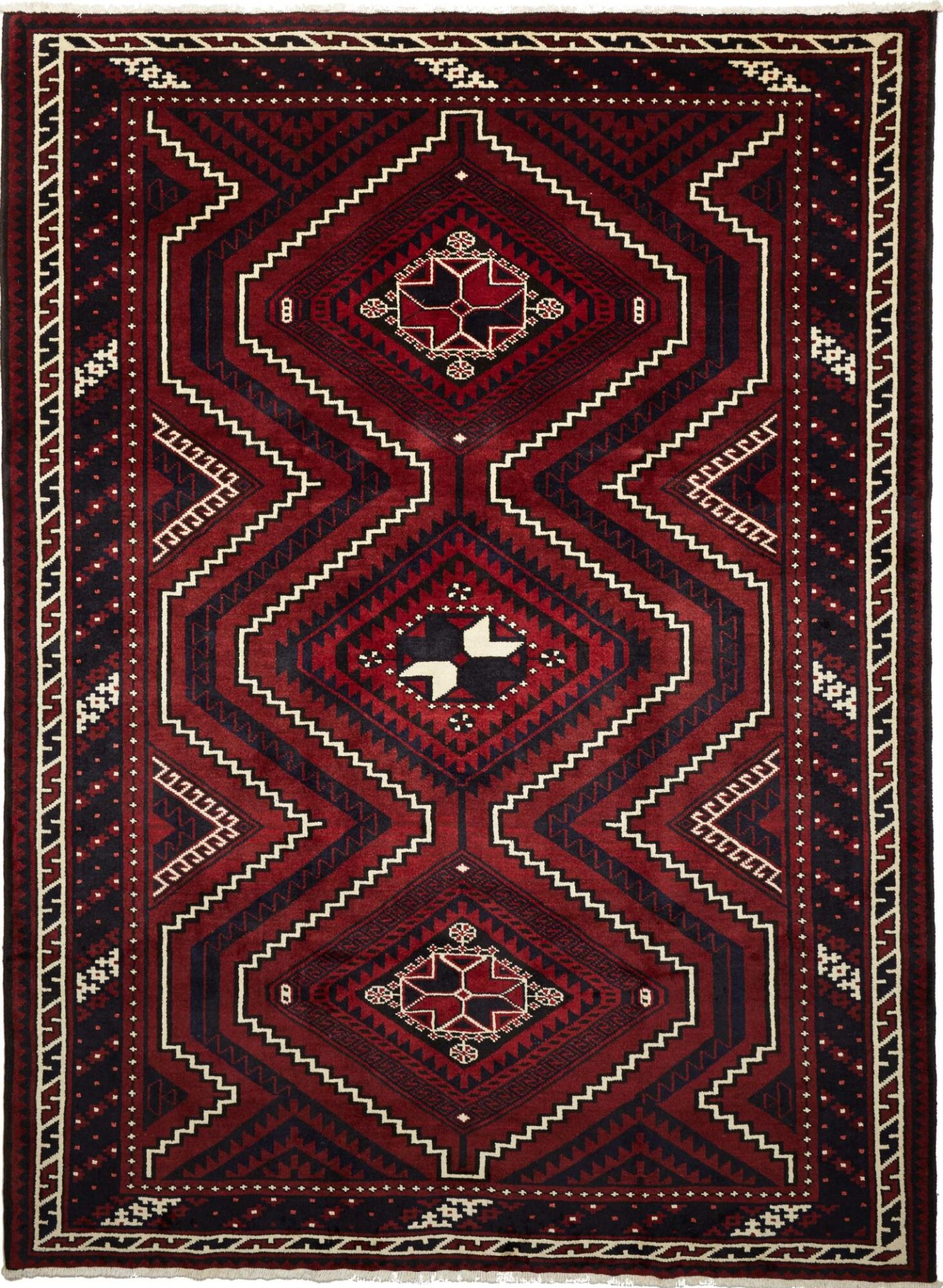 Hand-Knotted Persian Rug, 216 × 289 cm, Wool