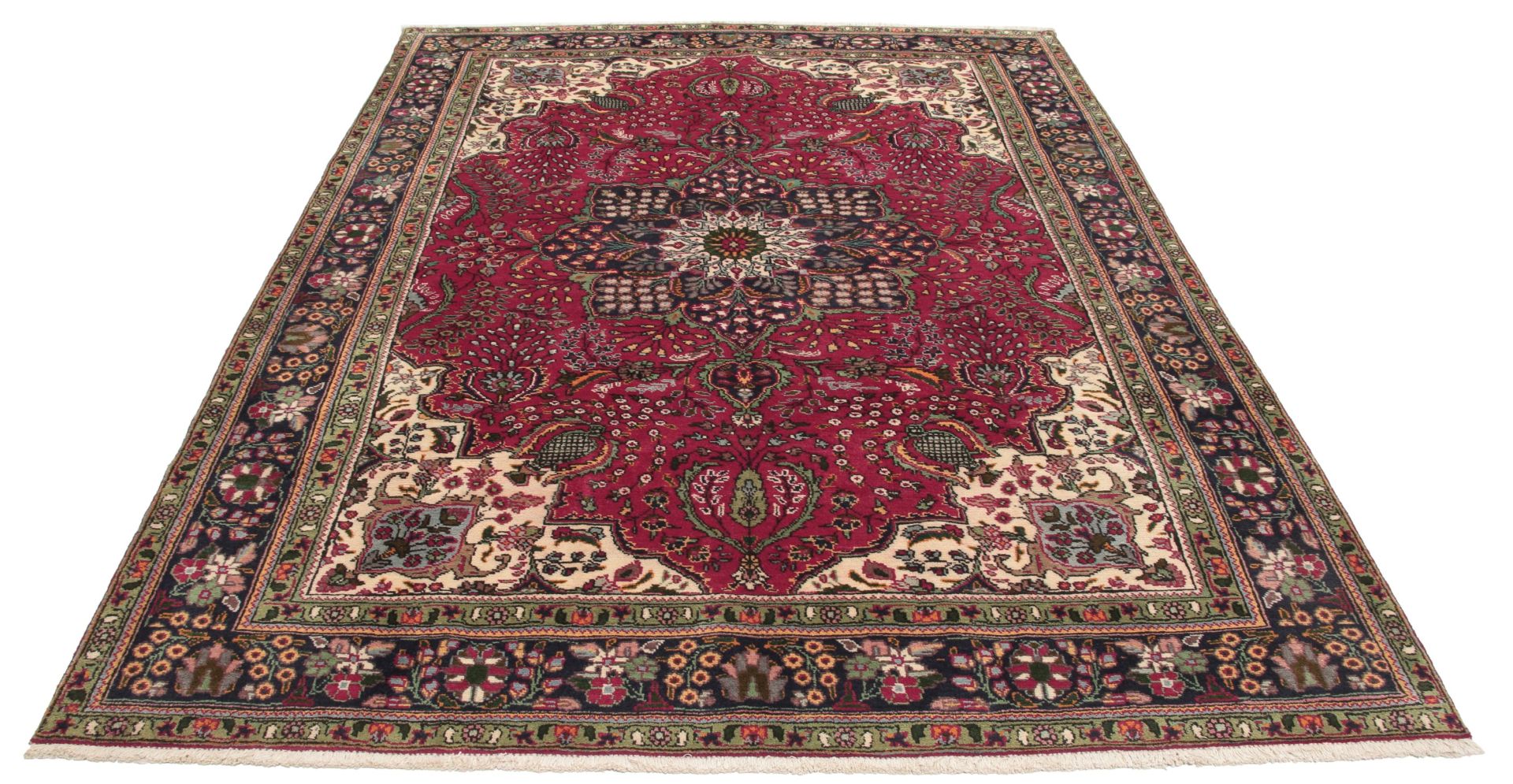 Hand-Knotted Tabriz Persian Rug, 214 × 300 cm - Image 4