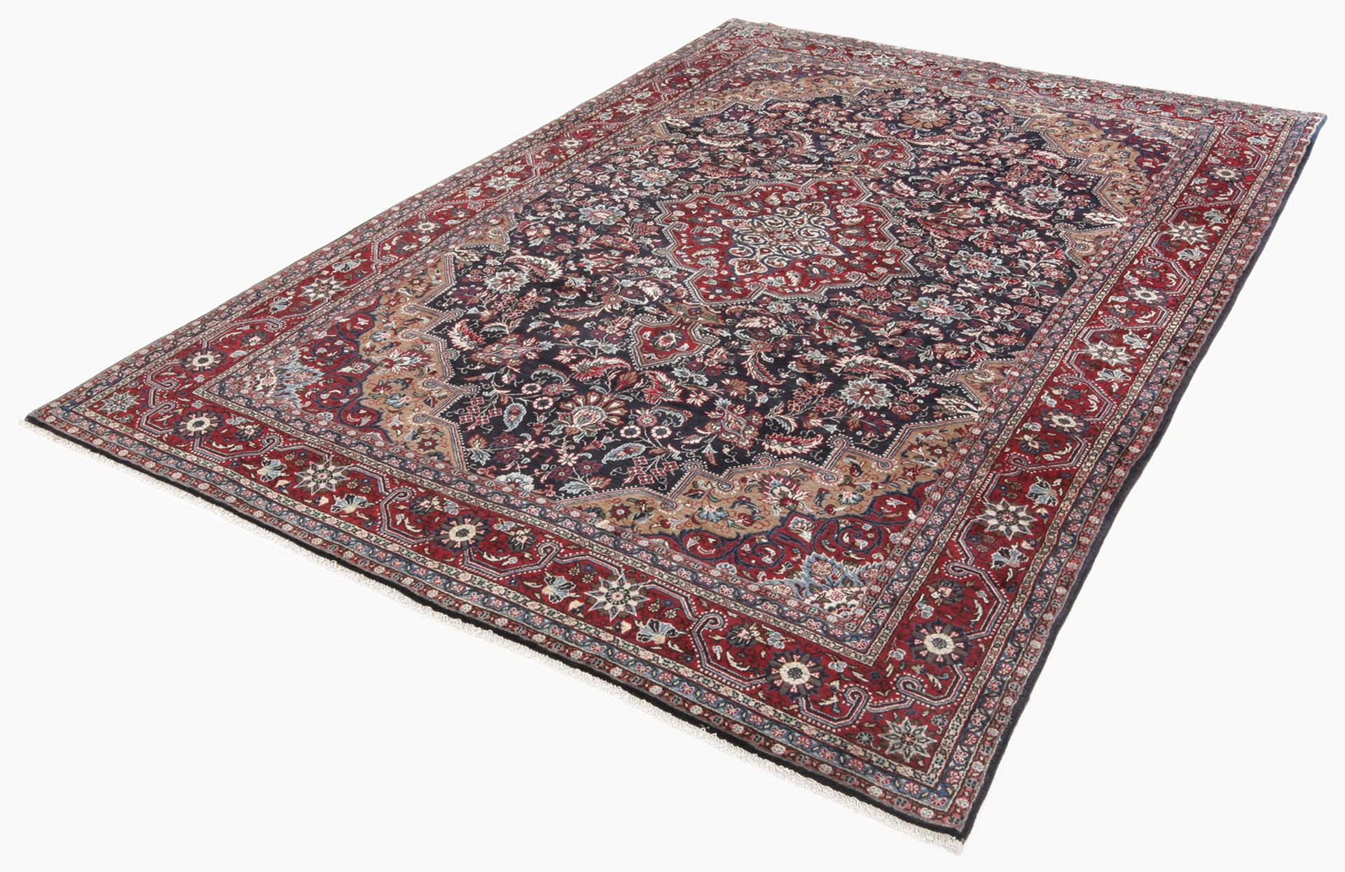 Alternative view of Hamadan Persian Rug 207 × 318 cm in Wool, hand-knotted