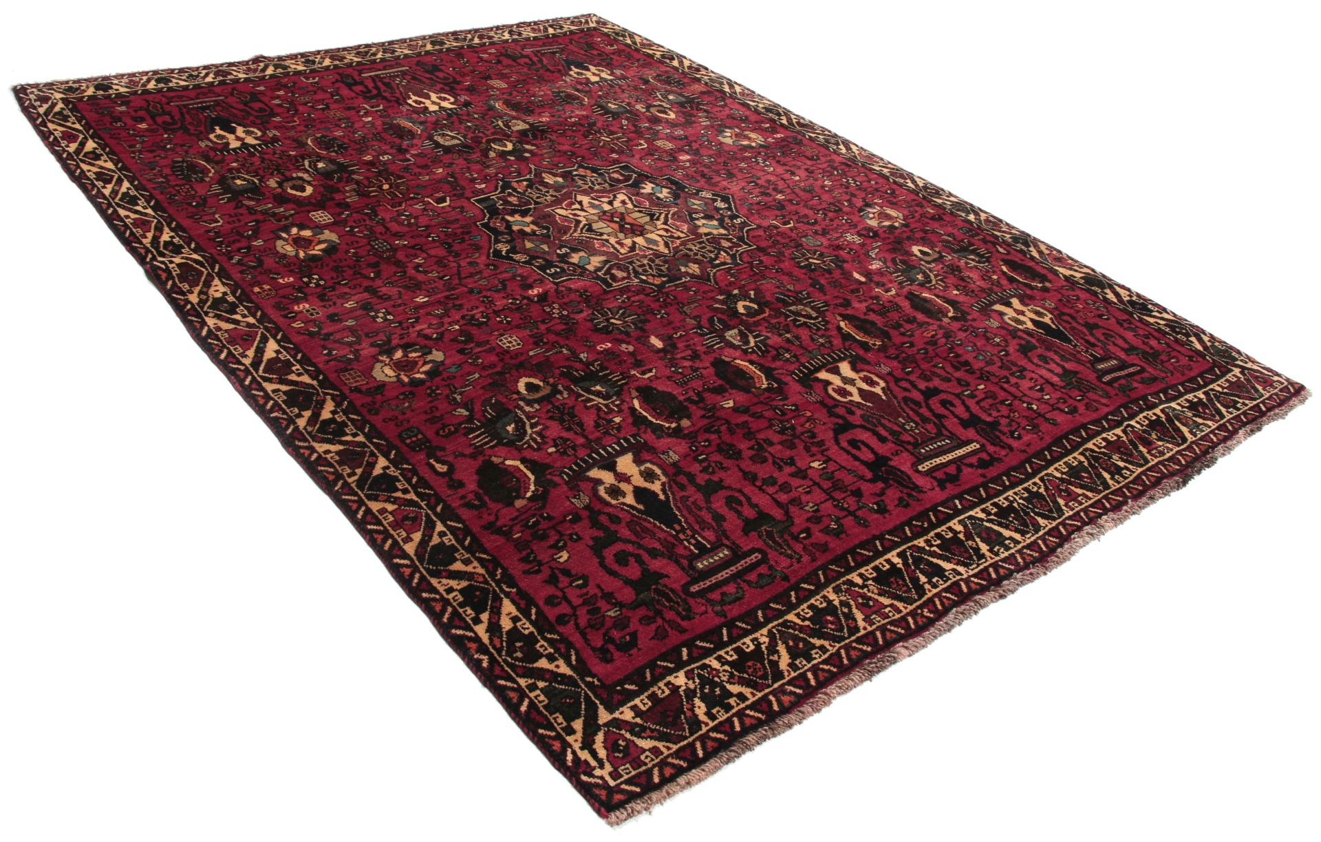 Alternative view of Qashqai Persian Rug 212 × 292 cm in Wool, hand-knotted